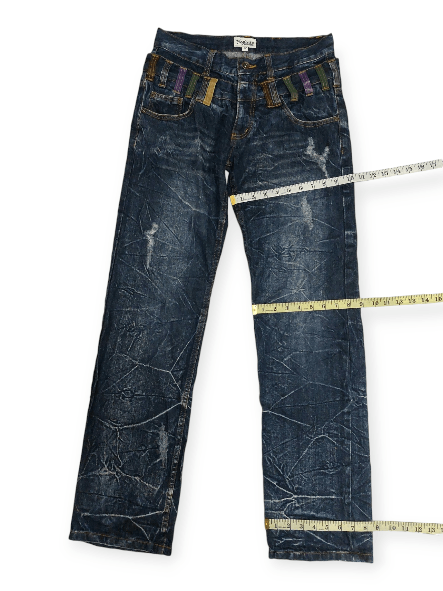 Japanese Brand Nylaus Double Waist Denim Size US 30 / EU 46 - 14 Thumbnail