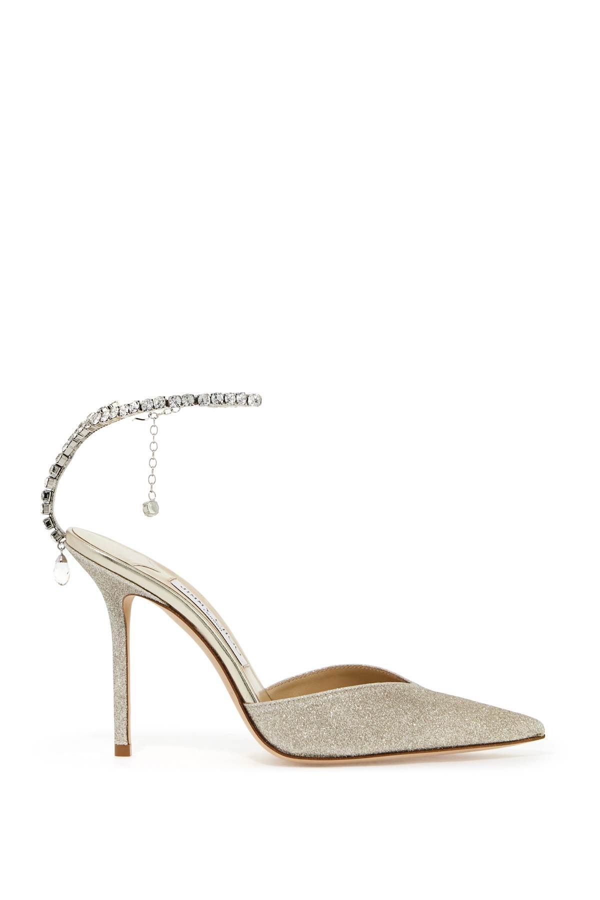 image of Jimmy Choo Saeda 100 Pumps Shoes in Argento, Women's (Size 11)