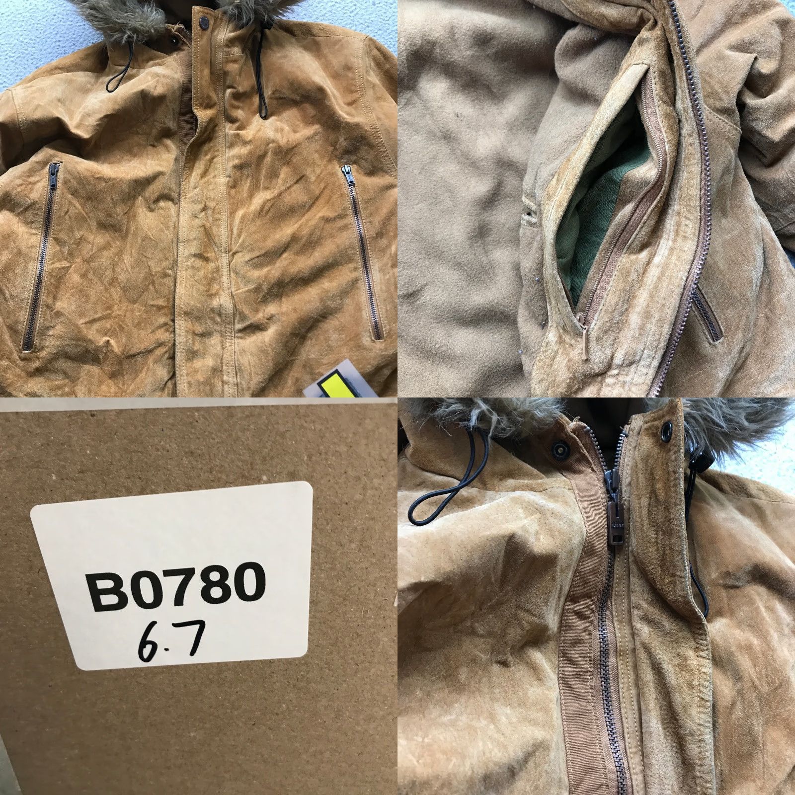 Vintage Wilsons Leather M. Julian Hooded Parka Jacket Mens Large Suede Faux Fur Trim Long Sleeve Full Zip Pockets Brown Jacket Size L / US 10 / IT 46 - 8 Thumbnail