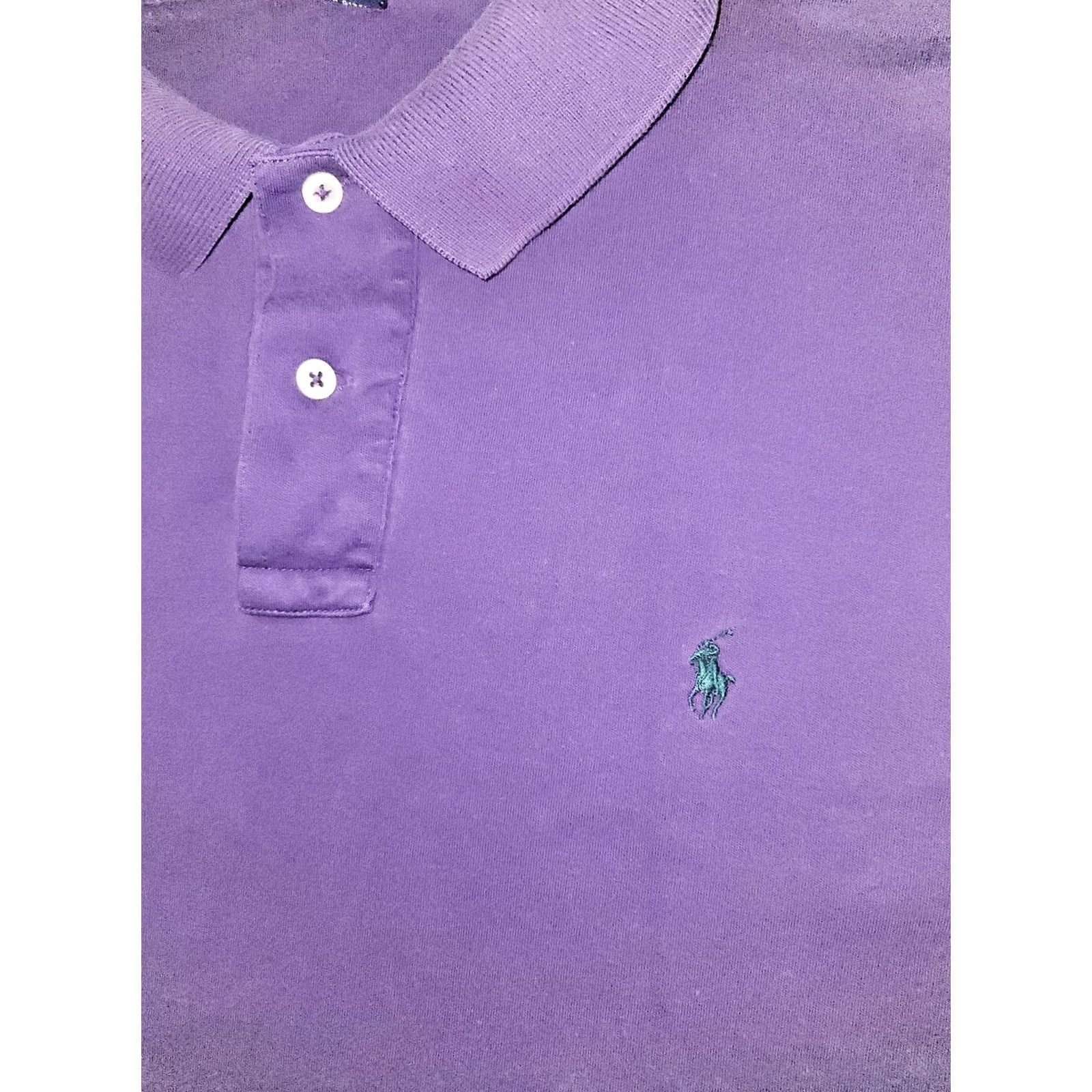 Polo Ralph Lauren VINTAGE Polo Ralph Lauren Polo Shirt Mens Large Purple Classic Fit Short Sleeve Cotton Size US L / EU 52-54 / 3 - 4 Thumbnail