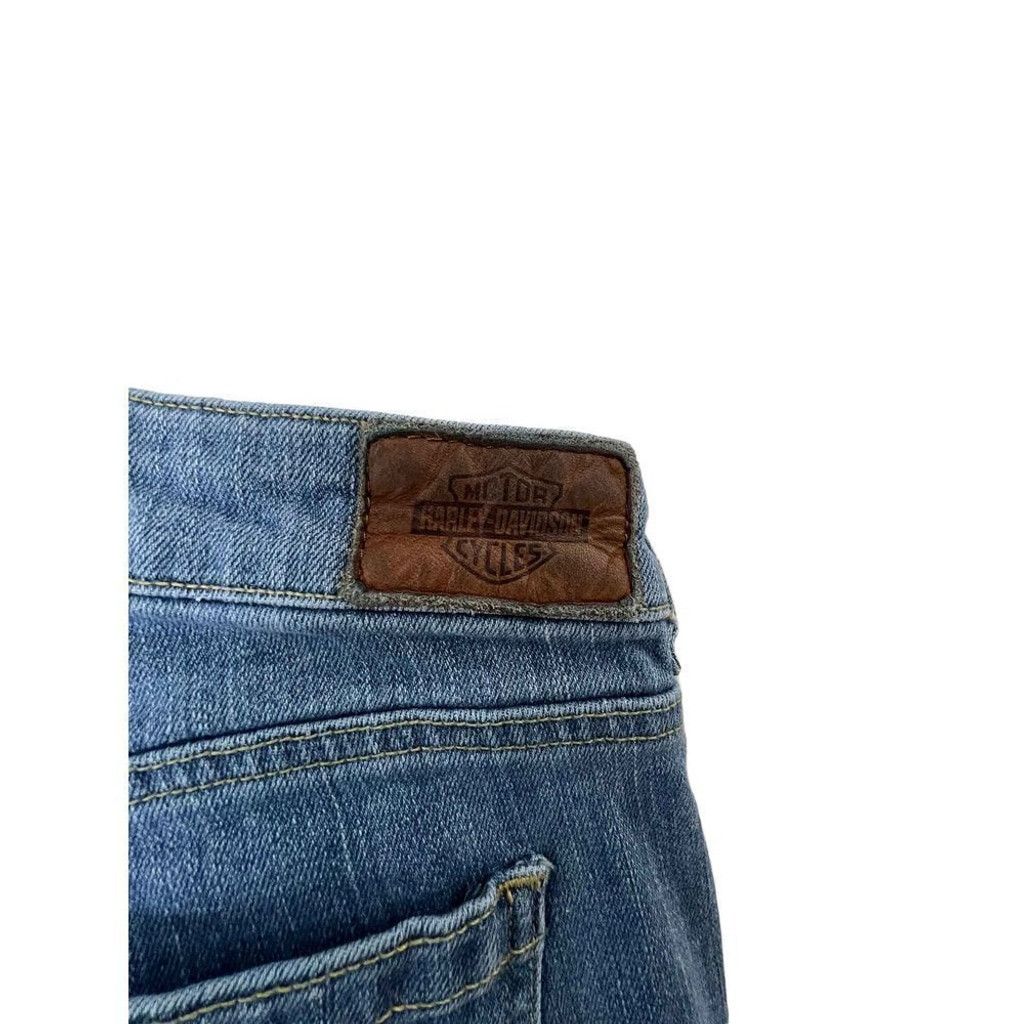 Harley Davidson Harley Davidson Straight Leg Midrise Medium Wash Denim Jeans Size 26" / US 2 / IT 38 - 4 Thumbnail
