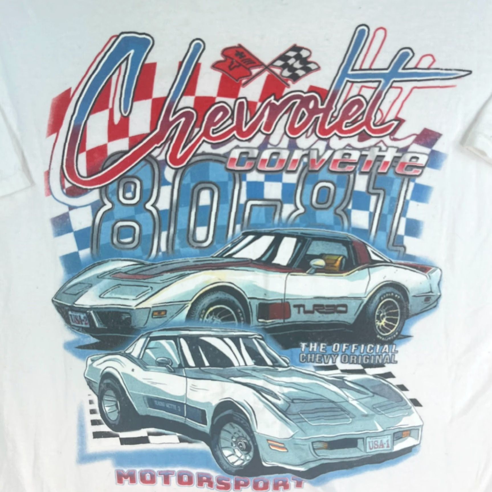 Alchemist Chevrolet Corvette T Shirt Graphic Mens 3XL Short Sleeve White Chemistry Tag Size US XXL / EU 58 / 5 - 2 Thumbnail