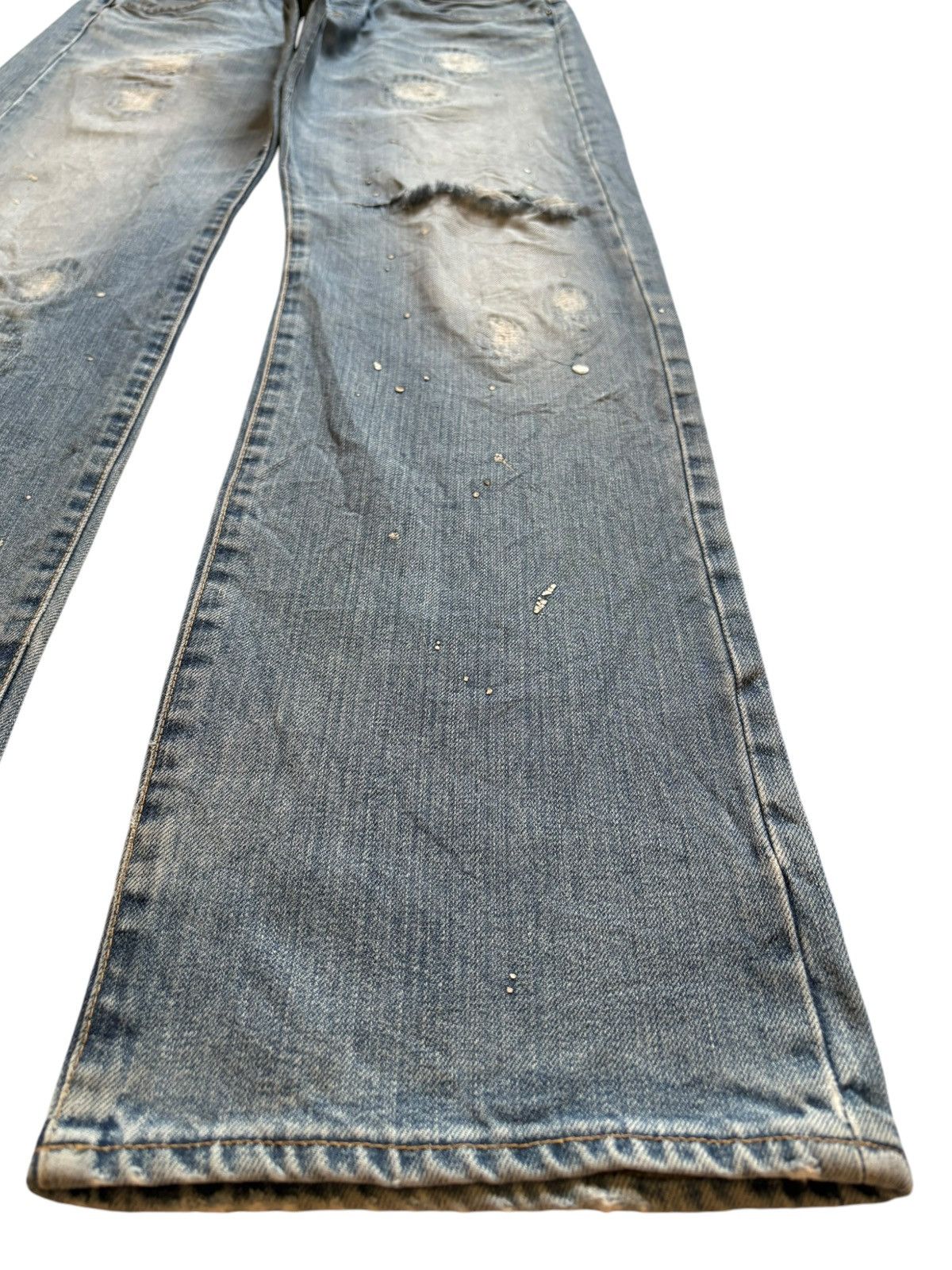 Designer × Japanese Brand × Takeo Kikuchi Vintage Japanese Takeo Kikuchi Painted Distress Baggy Jeans Size US 33 - 7 Thumbnail