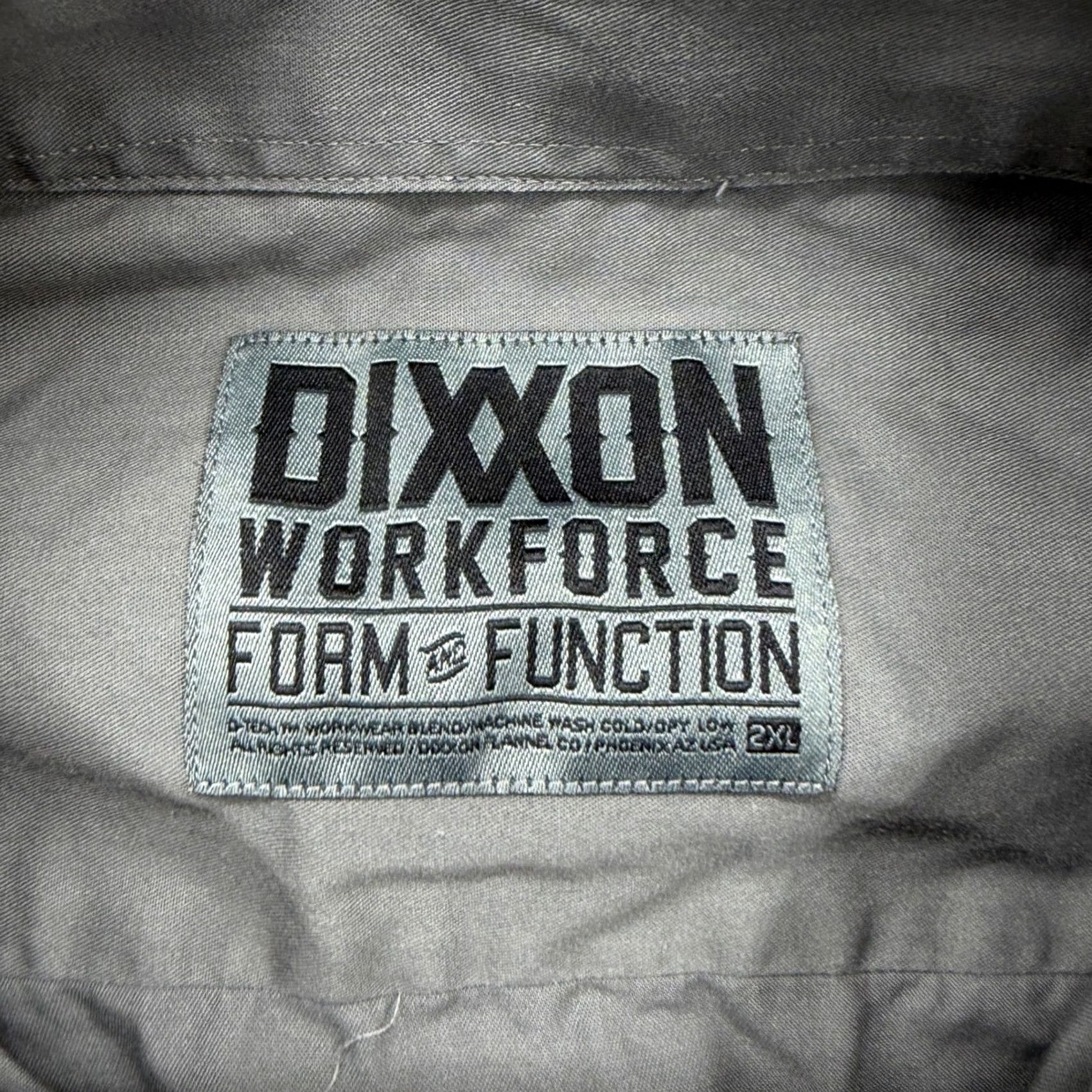 Vintage Dixxon Workforce Long Sleeve Button Up Shirt Gray Men's 2XL Size US XXL / EU 58 / 5 - 3 Thumbnail