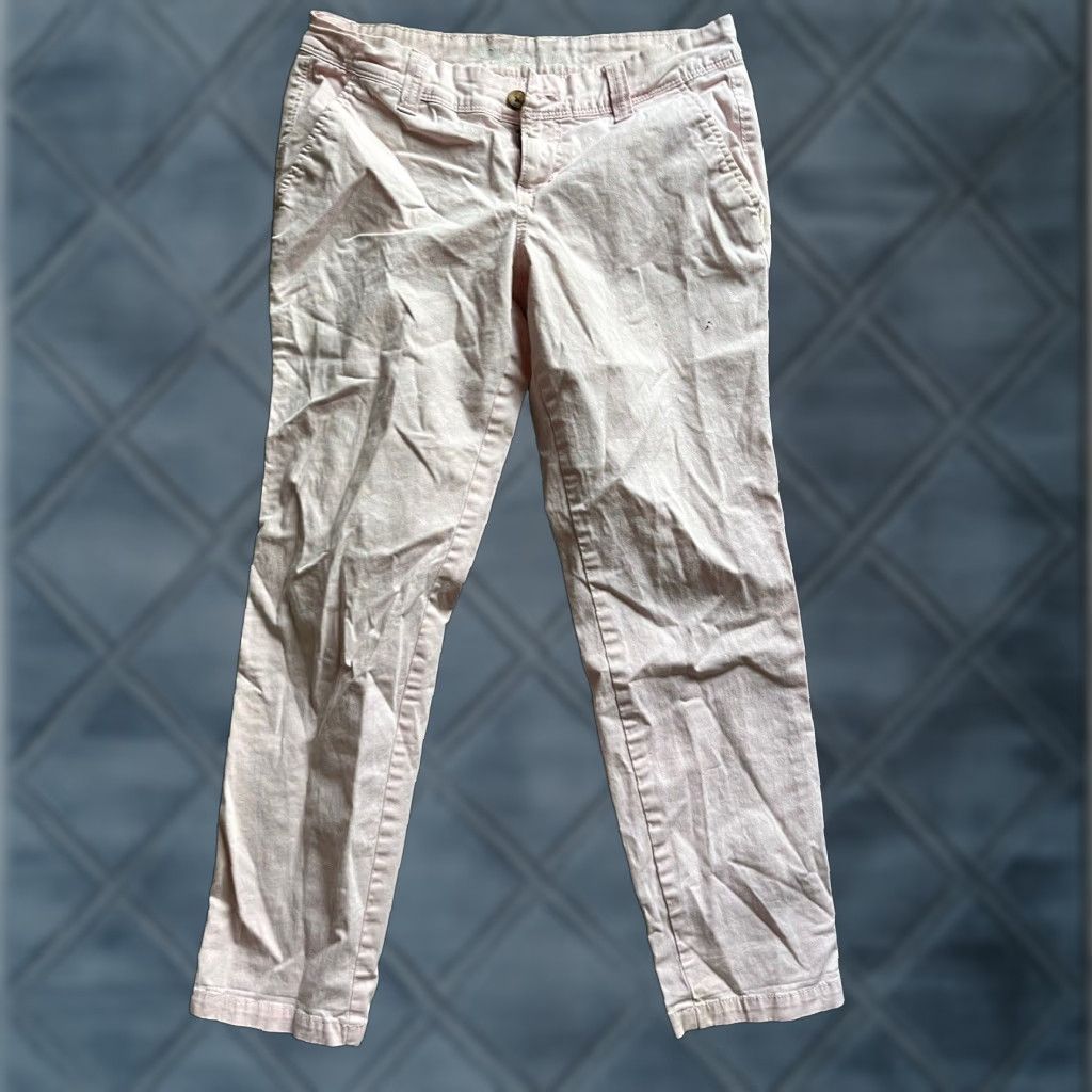 Old Navy VINTAGE Old Navy Women's Pants Chino Mid Rise Straight Leg Khaki Pink Stretch Size 2 Size 26" / US 2 / IT 38 - 1 Thumbnail
