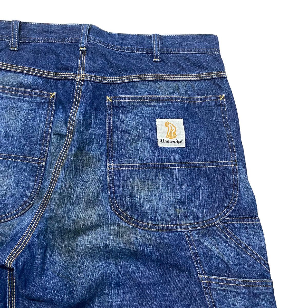 Bape Vintage Bape Denim Carpenter Pants Oiled Coated Size US 34 / EU 50 - 10 Thumbnail