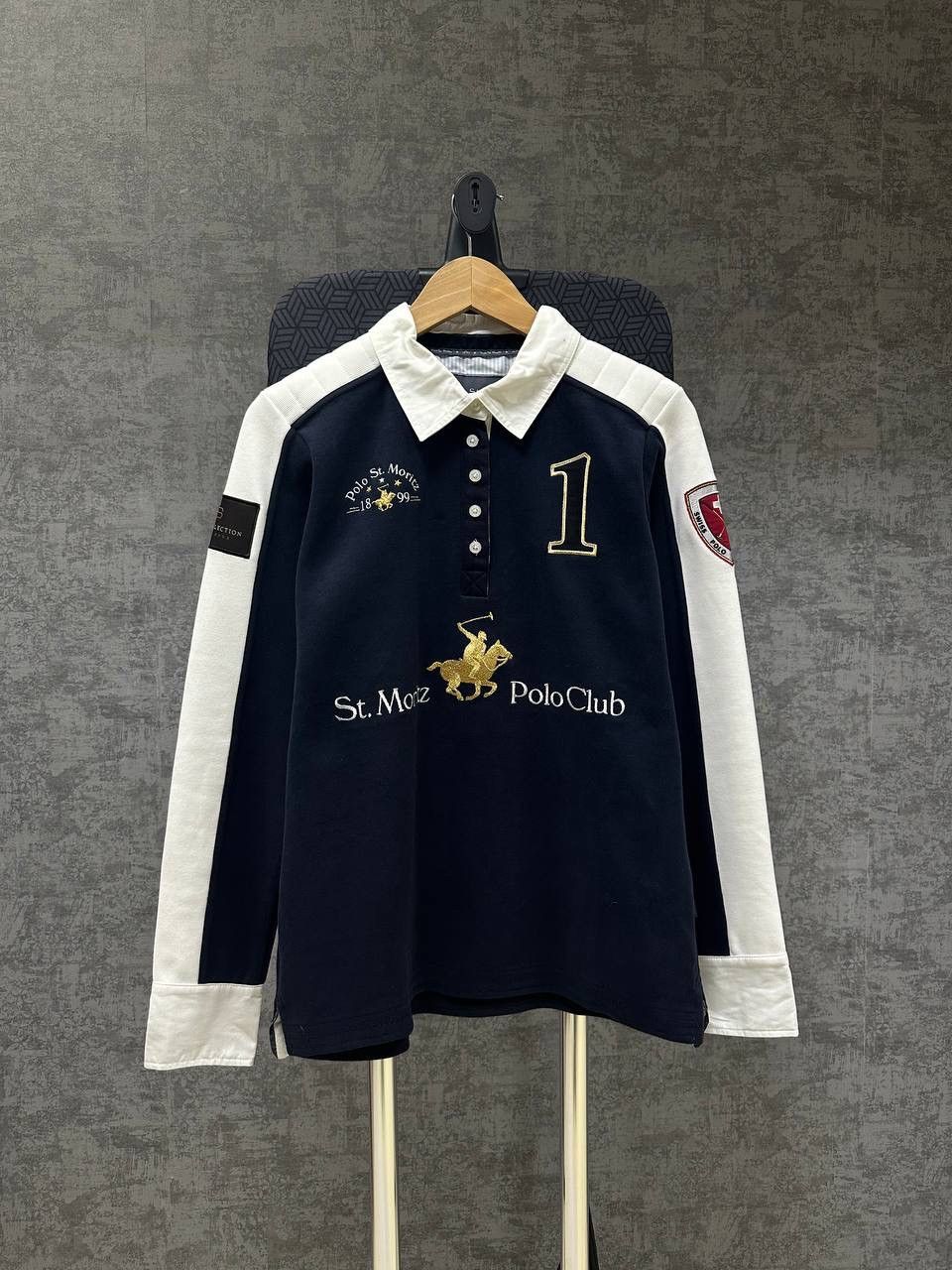 Polo Ralph Lauren × Vintage Vintage Polo Ralph Lauren Switzerland Rugby Sweatshirt Size US L / EU 52-54 / 3 - 1 Thumbnail