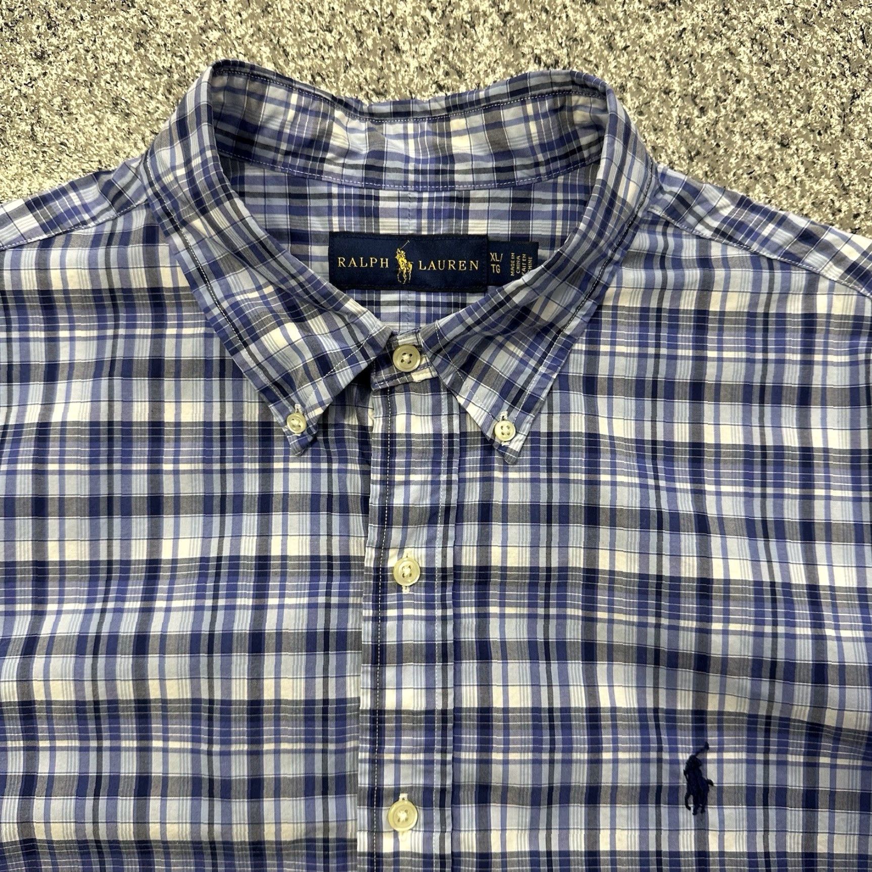 Ralph Lauren Ralph Lauren Shirt Mens XL Long Sleeve Button-Down Plaid Blue White Size US XL / EU 56 / 4 - 3 Thumbnail