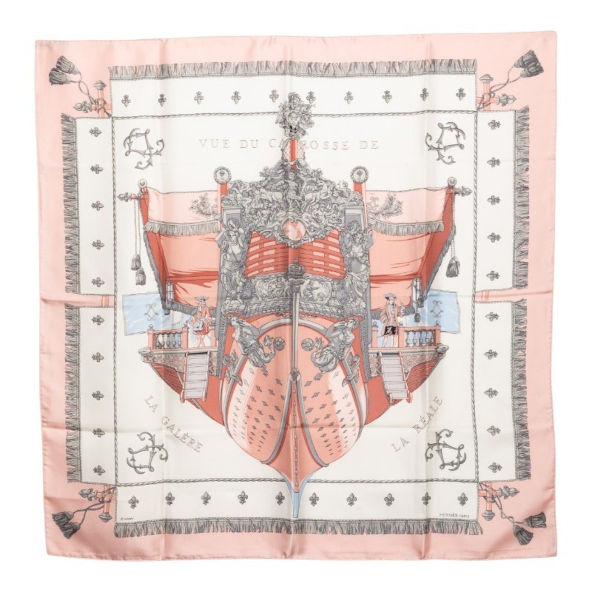 Hermes Hermès Silk Scarf/Muffler Carré 90 ECOLE FRANCAISE D