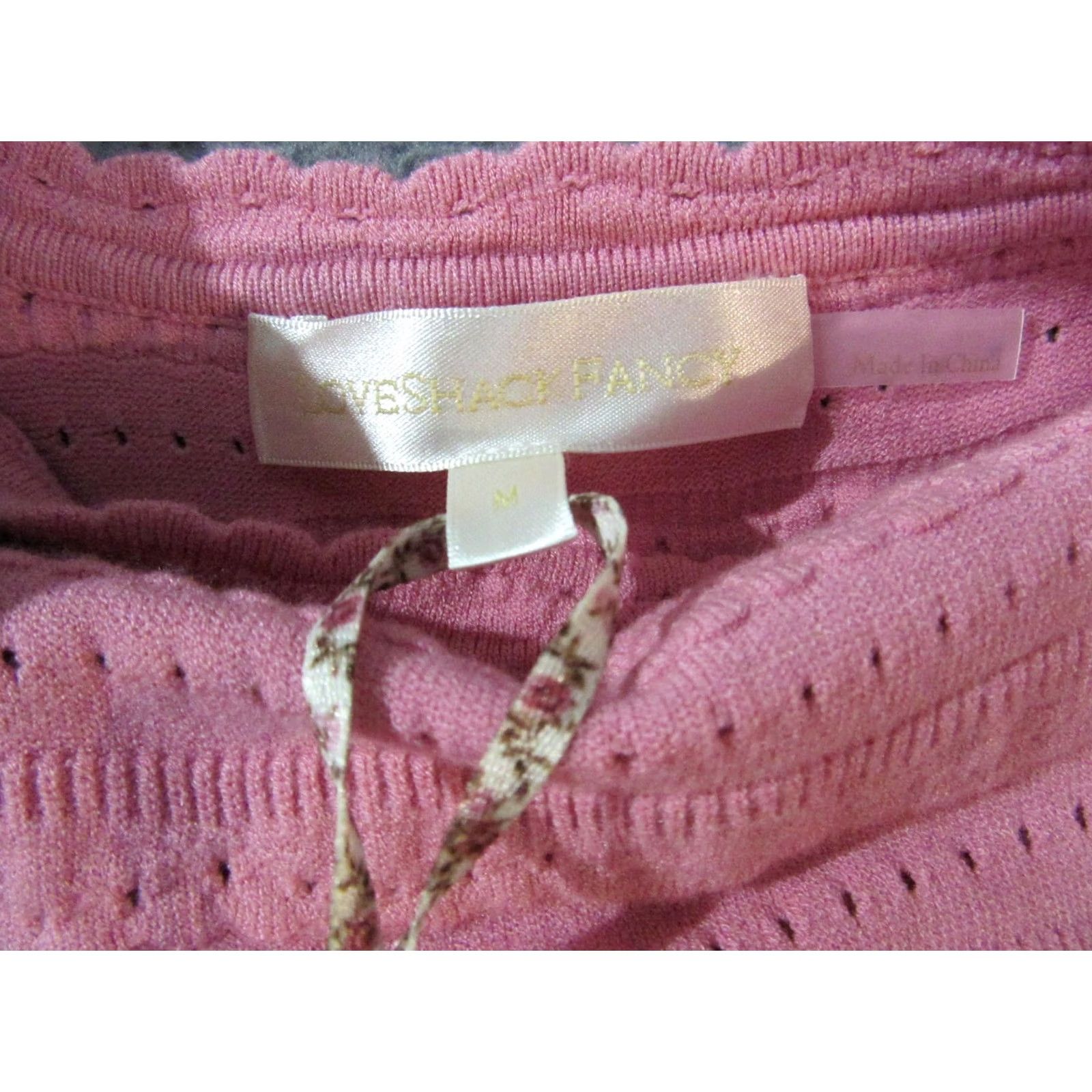 LoveShackFancy LoveShackFancy Dress Womens Medium Pink Sunset Maryanne Knit Mini Square Neck Sleeveless Strappy Knit Short Ruffle Skip N/A Size M / US 6-8 / IT 42-44 - 4 Thumbnail
