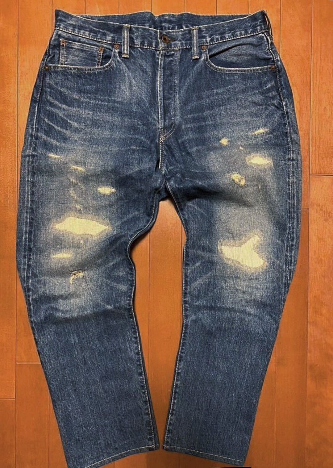 BRU NA BOINNE Bru Na Boinne Distressed Denim Pants Size US 30 / EU 46 - 1 Preview
