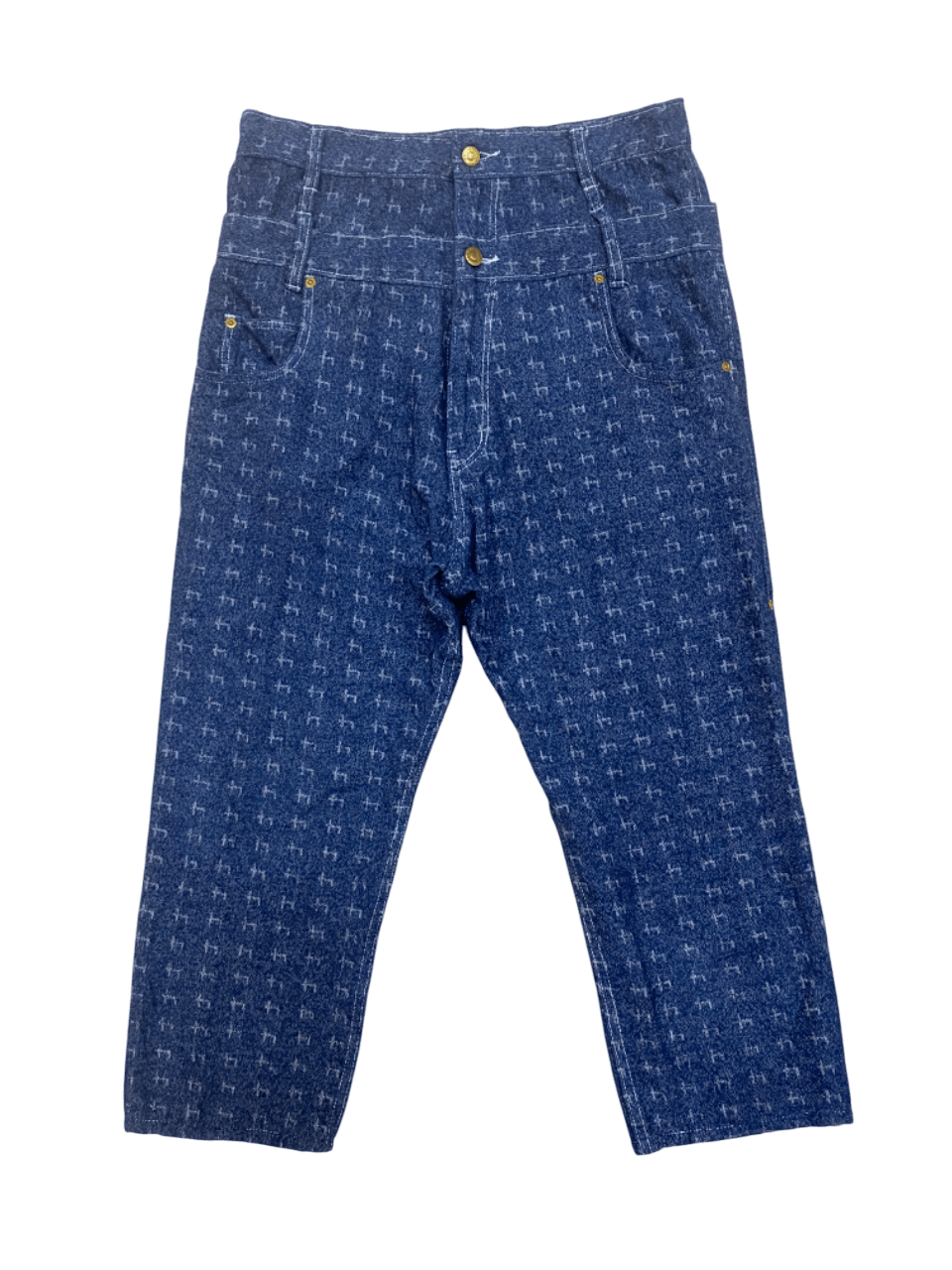 Issey Miyake Double Waist Issey Miyake Mercibeaucoup Cropped Tweed Pants Size US 33 - 1 Thumbnail
