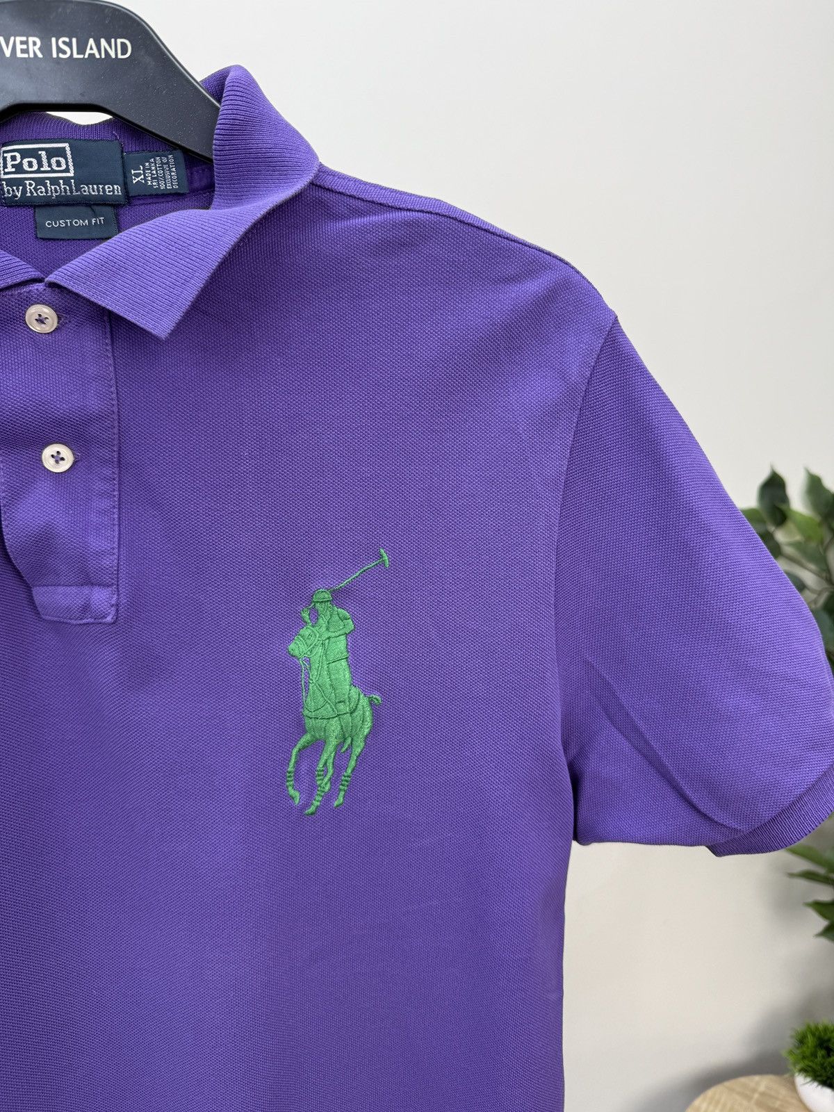 Polo Ralph Lauren Vintage Polo Ralph Lauren Custom Fit Polo Shirt Big Pony Size US XL / EU 56 / 4 - 3 Thumbnail