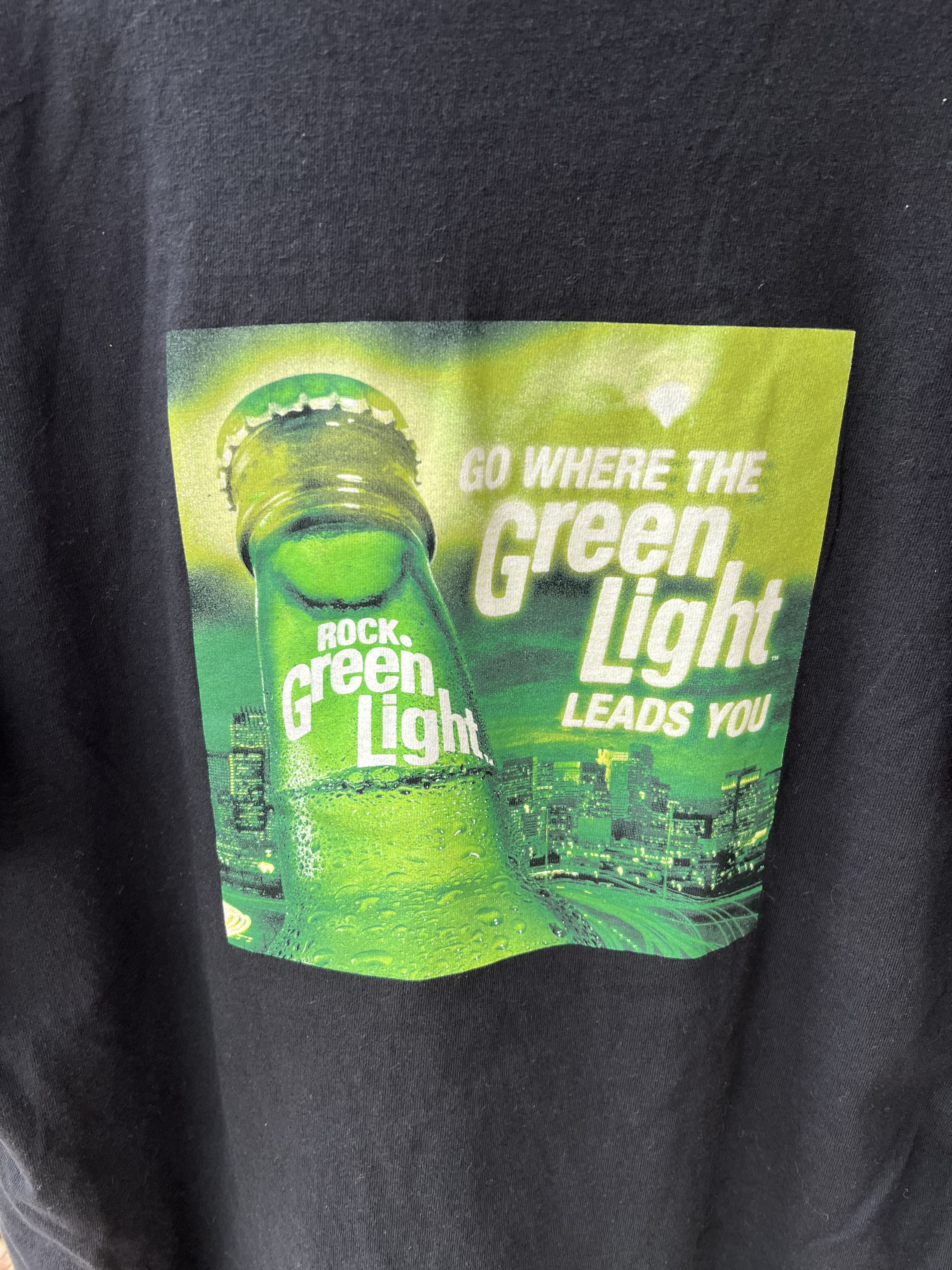 Fruit Of The Loom Rock Green Light Beer Promo Tee Size US XL / EU 56 / 4 - 5 Thumbnail