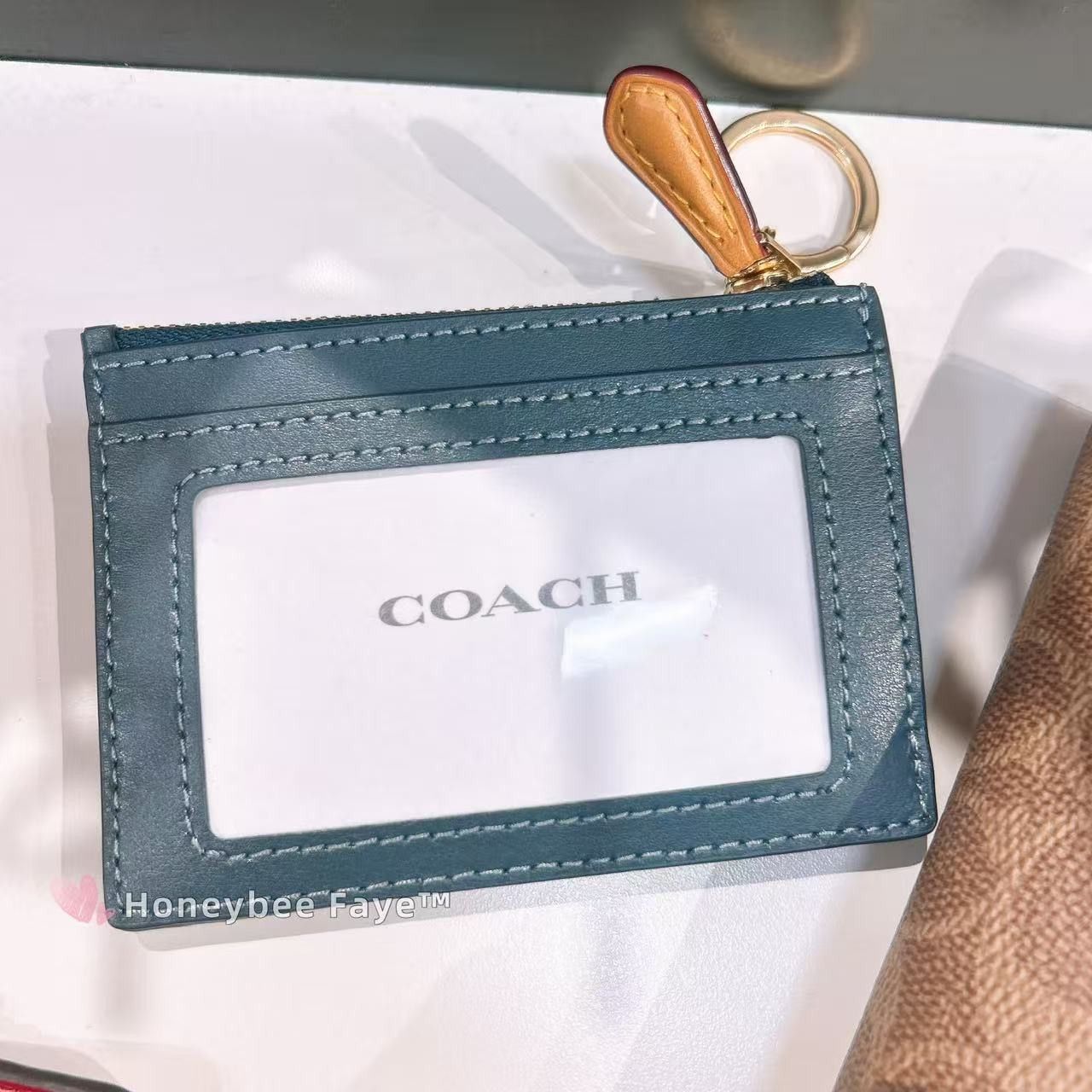 Coach Mini Skinny Id Case In Signature Denim CDF94 Size ONE SIZE - 3 Thumbnail