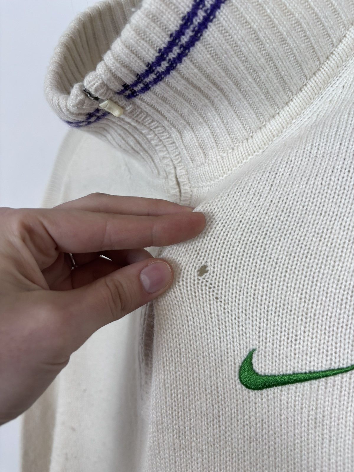 Nike Nike Roger Federer RF 2012 Wimbledon Q-Zip Cashmere Sweater Size US L / EU 52-54 / 3 - 8 Thumbnail