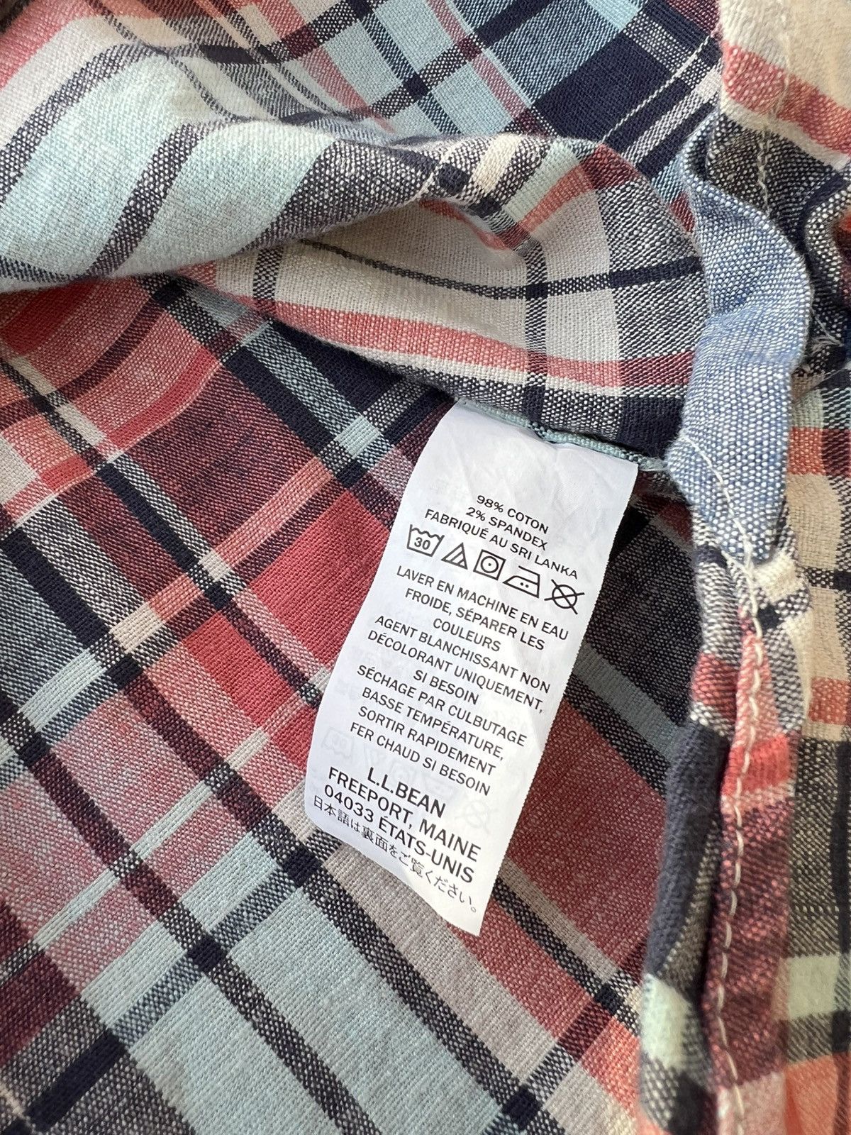 L.L. Bean × Vintage Vintage LL Bean Plaid S/S Button Down Shirt Regular size L Size US L / EU 52-54 / 3 - 5 Thumbnail