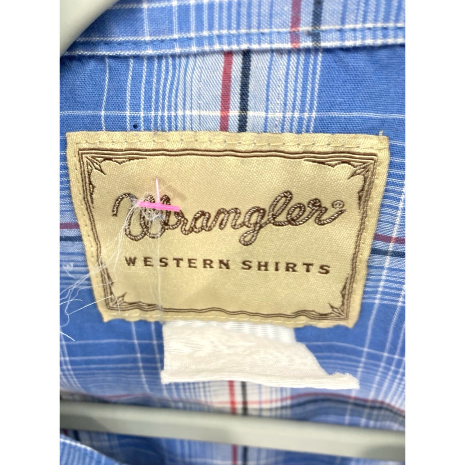 Wrangler VINTAGE Wrangler Pearl Snap Western Shirt Men 2XL Blue Short Sleeve Plaid Metallic Thread Pearl Snap Shirt Mens Western 2XL Blue Sleeve Short Size US XXL / EU 58 / 5 - 4 Thumbnail