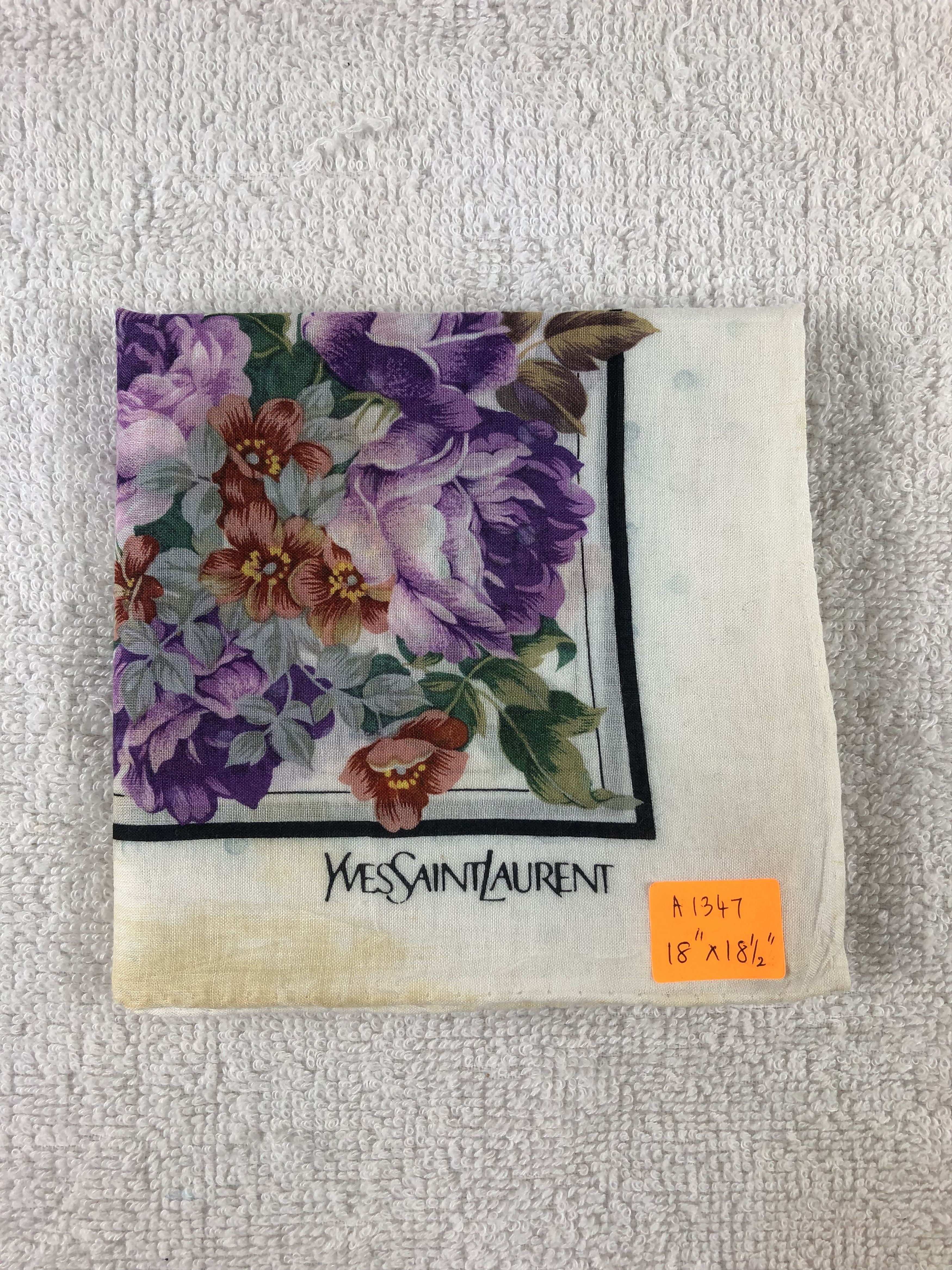 Vintage × Yves Saint Laurent Yves Saint Laurent Handkerchief / Bandana / Neckerchief Size ONE SIZE - 8 Thumbnail