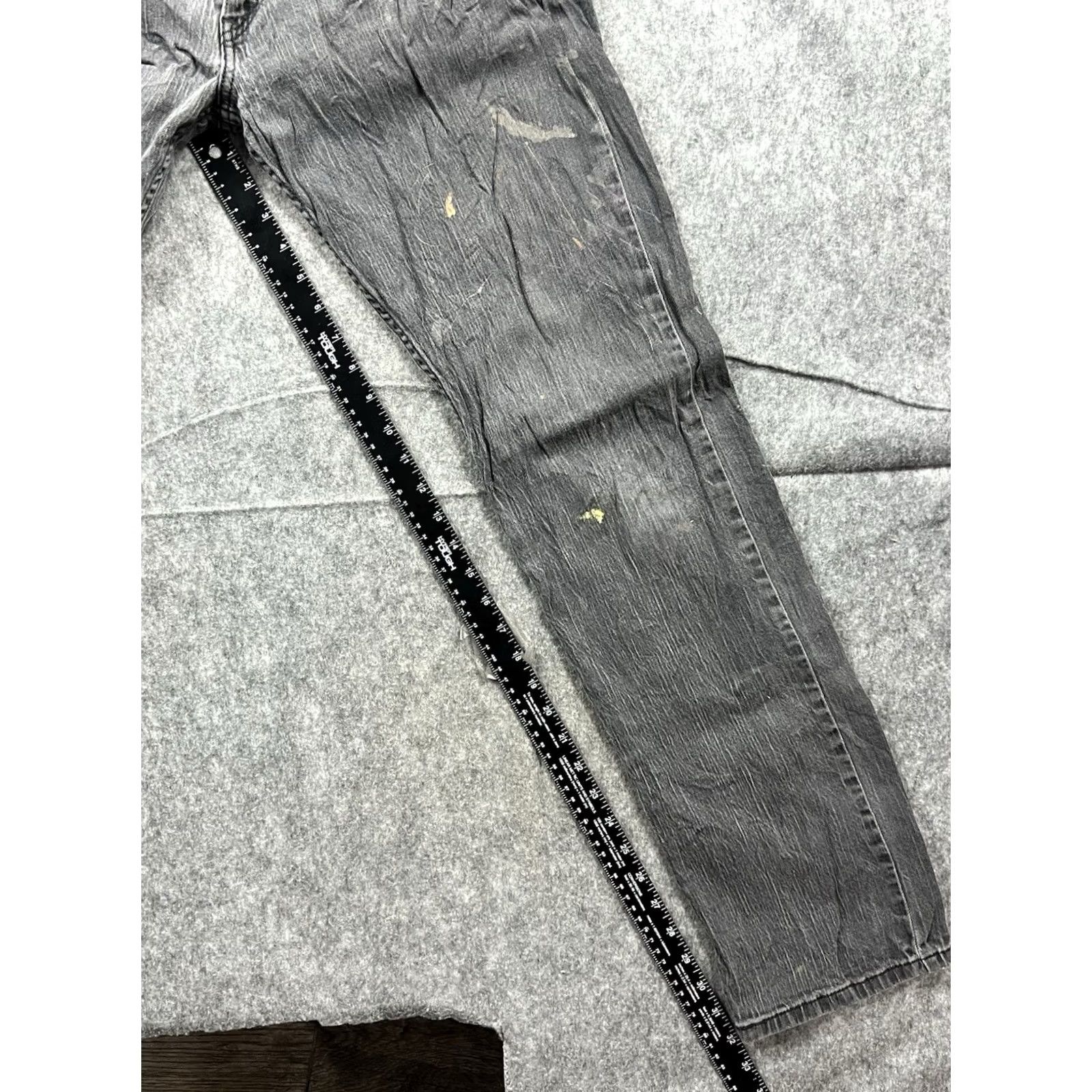 Levi's VINTAGE Levi's 514 Jeans Men Slim Straight Gray/Black Size 33x34 Denim Dark 5-Pocket Distressed Size US 33 - 5 Thumbnail