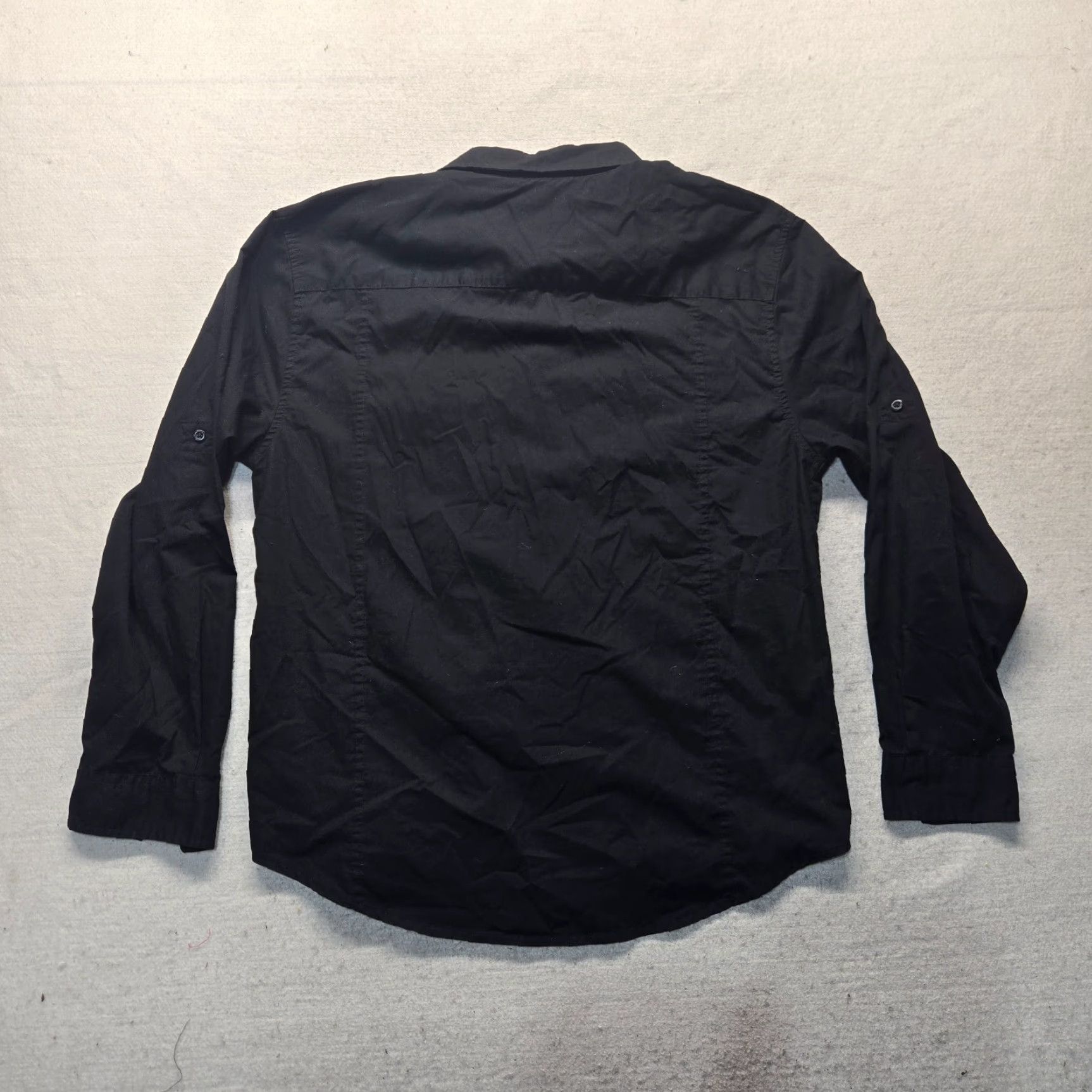 Vintage Utopia Shirt Solid Black Long Sleeve Casual Button Up Adult Men's Size L Large Size US L / EU 52-54 / 3 - 7 Thumbnail