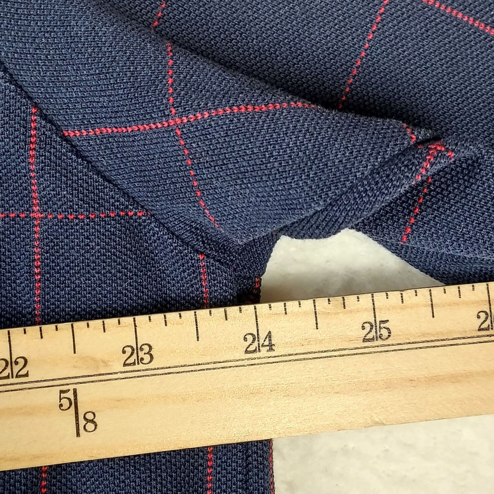 Polo Ralph Lauren Polo Ralph Lauren Polo Shirt Men XL Navy Red Windowpane Grid Cotton Knit Short Sleeve Collared Logo USA Size US XL / EU 56 / 4 - 6 Thumbnail