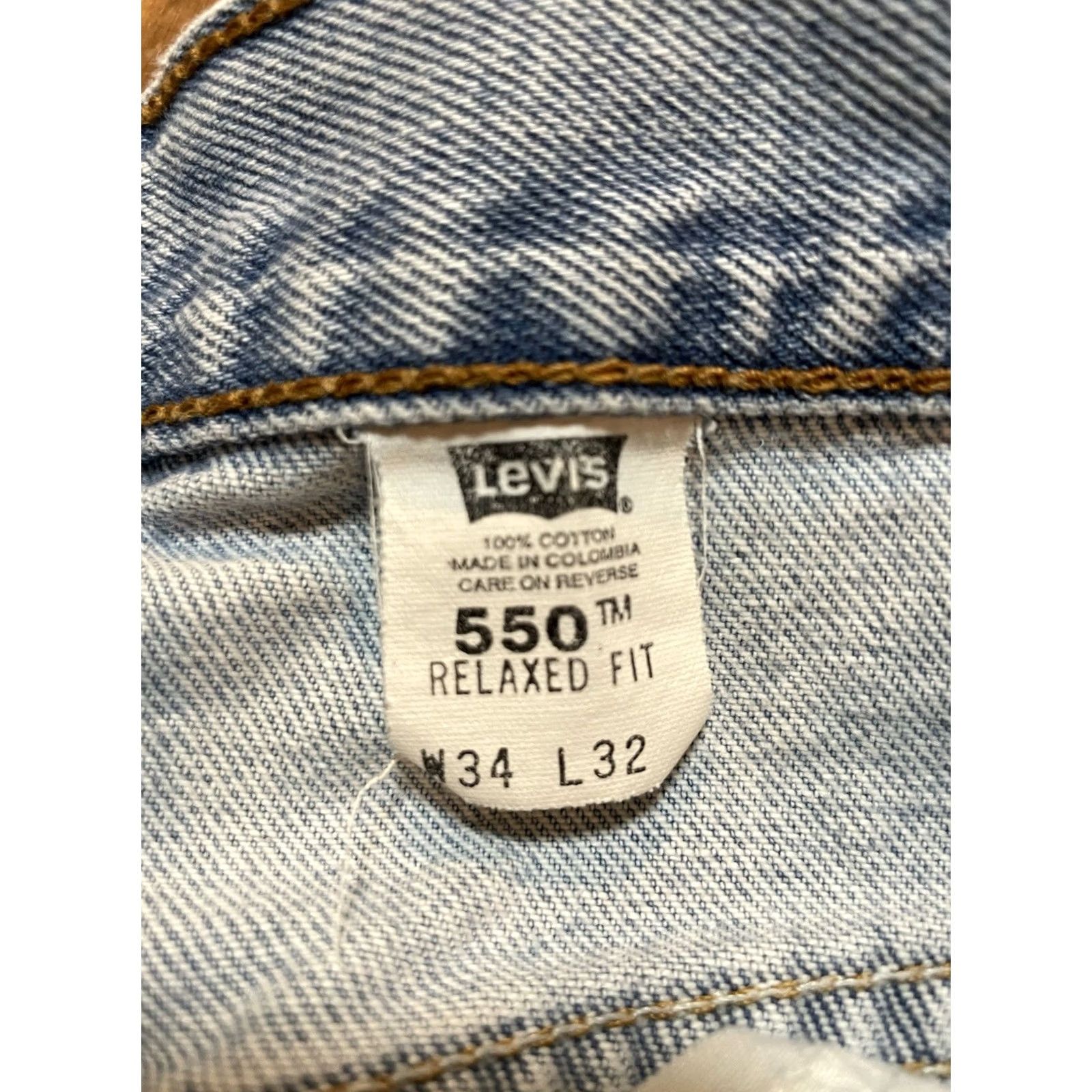 Levi's VINTAGE Levi's 550 Jeans Men 32x32 Blue Relaxed Fit 5-Pocket Denim Belt Loops 31 Inseam Medium Wash F572 Mens Size US 32 / EU 48 - 6 Thumbnail