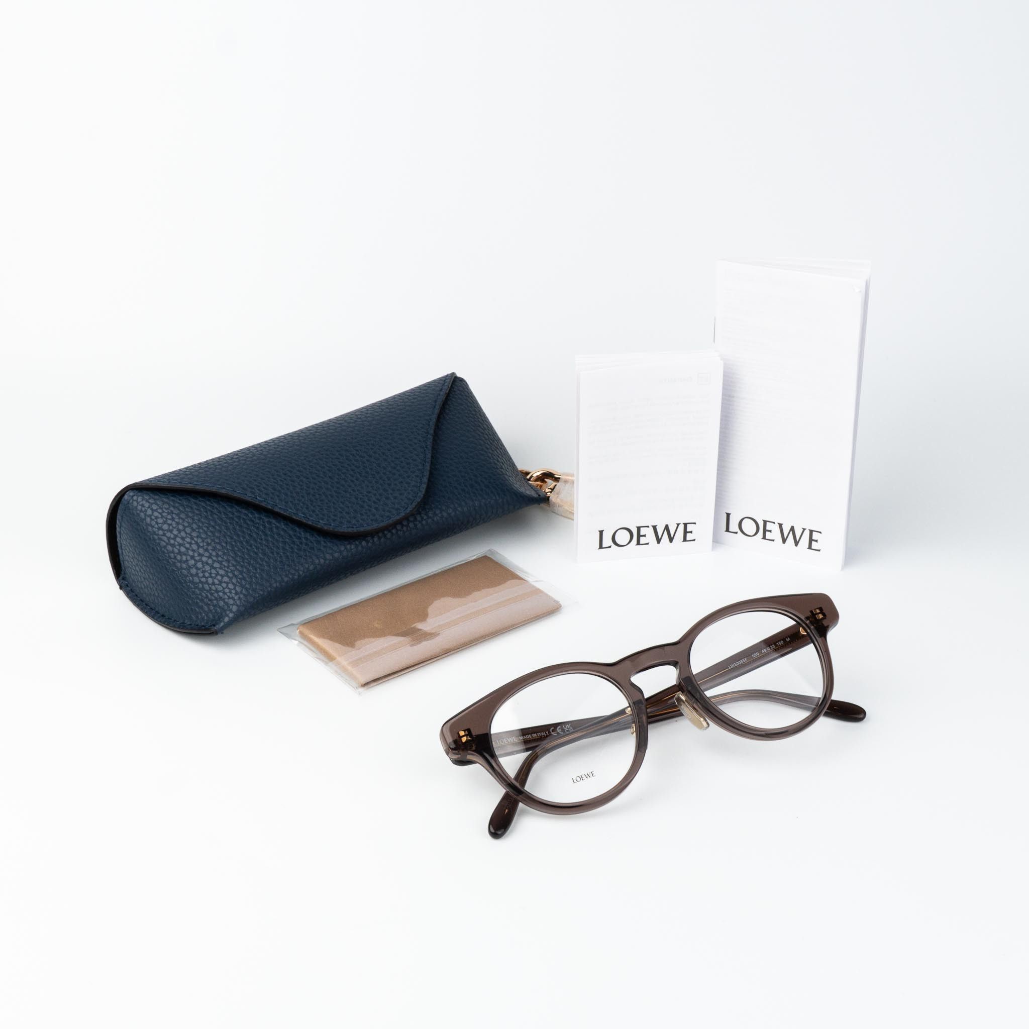 Loewe Loewe Men Eyeglasses Brown Round LW50085F 050 NEW AUTHENTIC Size ONE SIZE - 10 Thumbnail