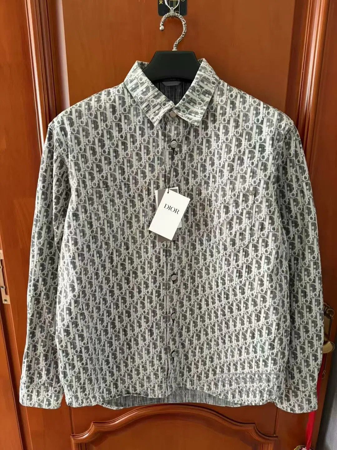 Dior dior logo printed gray white shirt. Size US M / EU 48-50 / 2 - 1 Thumbnail