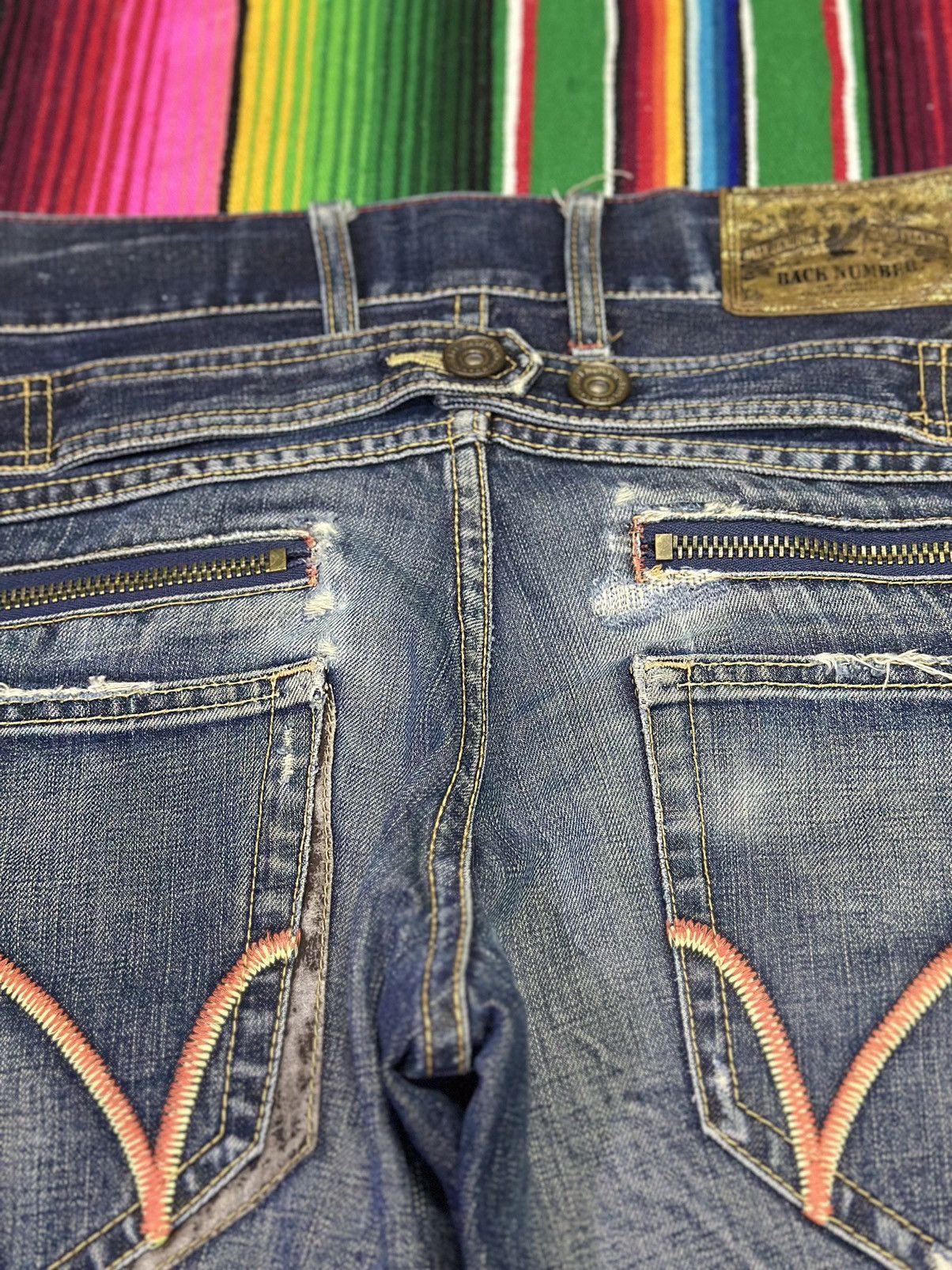 Kapital 💥Japanese Brand💥 Back Number Denime Buckle Back 💥 Size US 30 / EU 46 - 7 Thumbnail