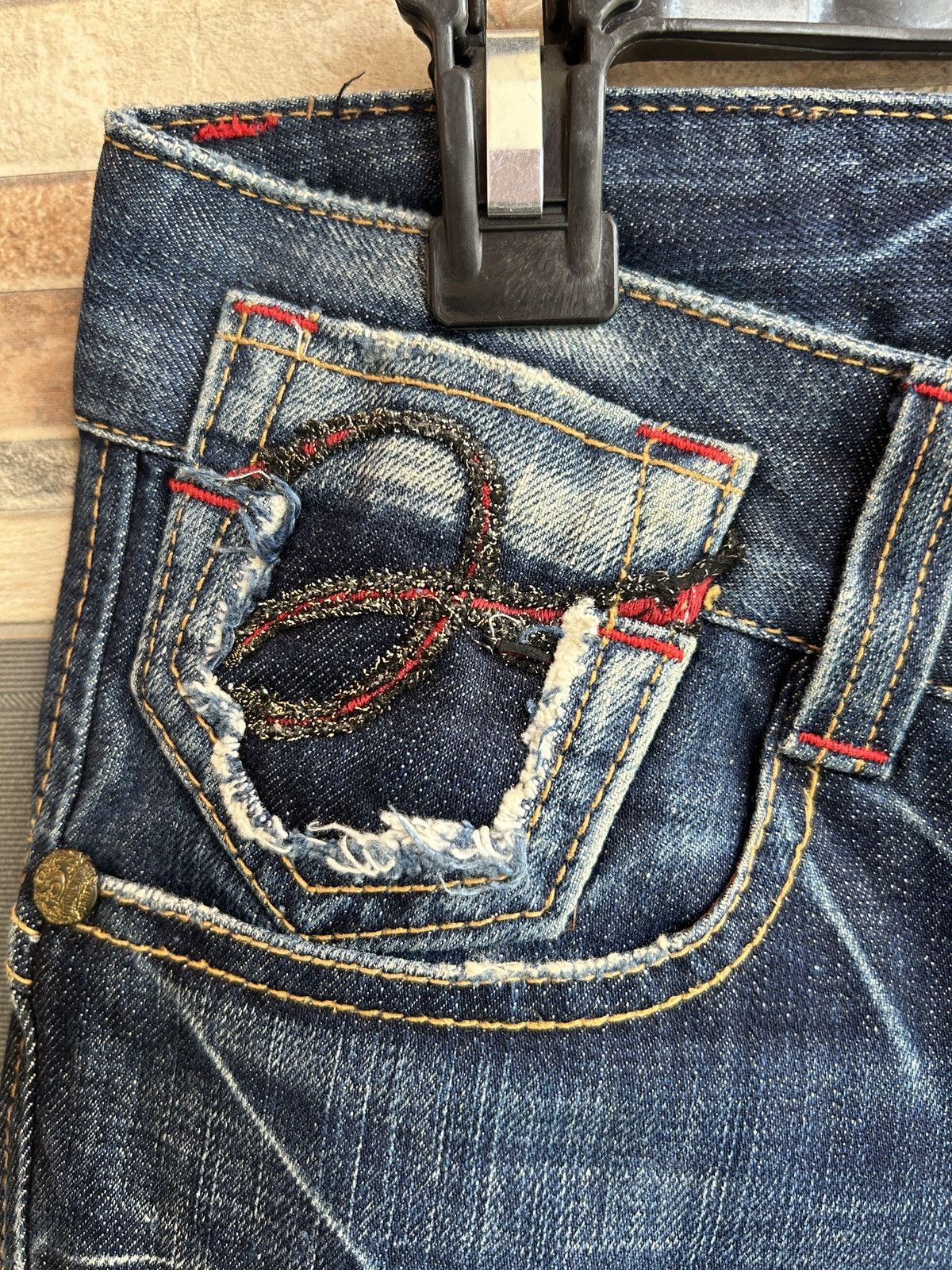 If Six Was Nine 90s Studio RP Faded Flared Bootcut Denim Pants Lgb Style Size US 26 / EU 42 - 5 Thumbnail