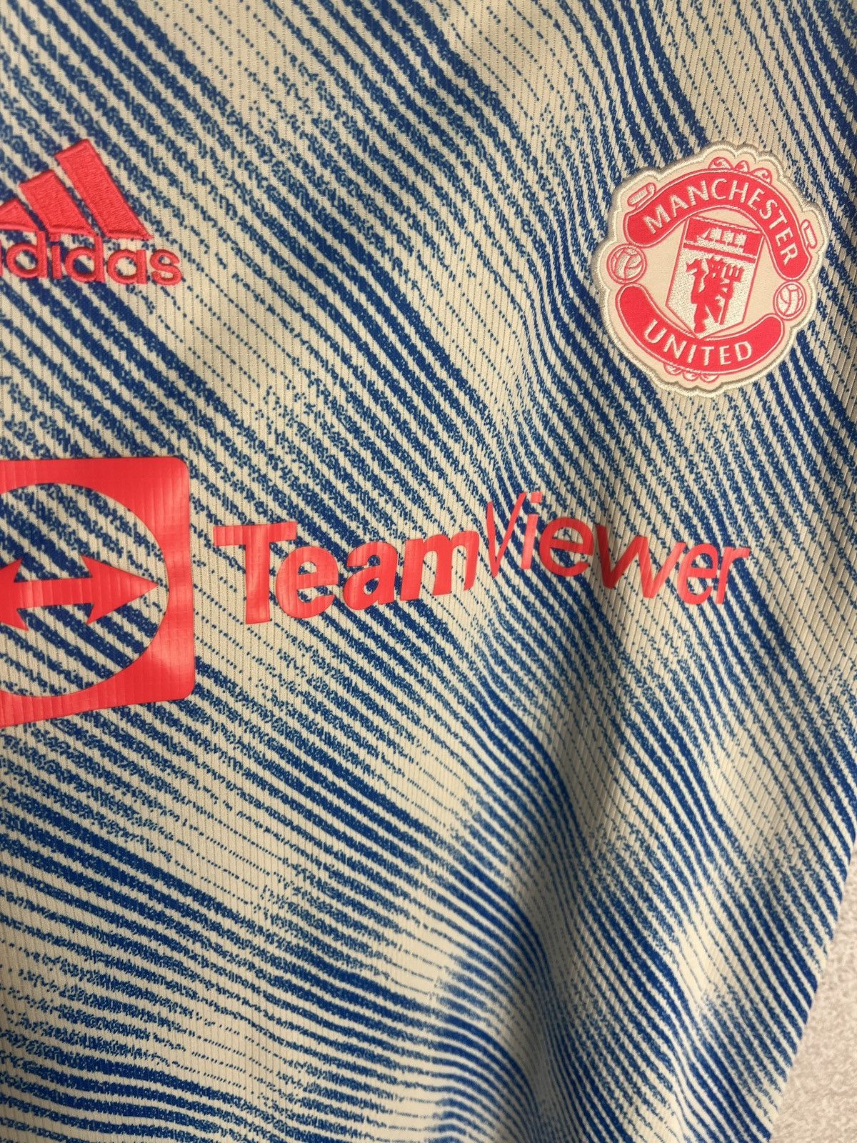 Adidas Manchester United Adidas 2021 22 Away Jersey Football Shirt Size US L / EU 52-54 / 3 - 6 Thumbnail