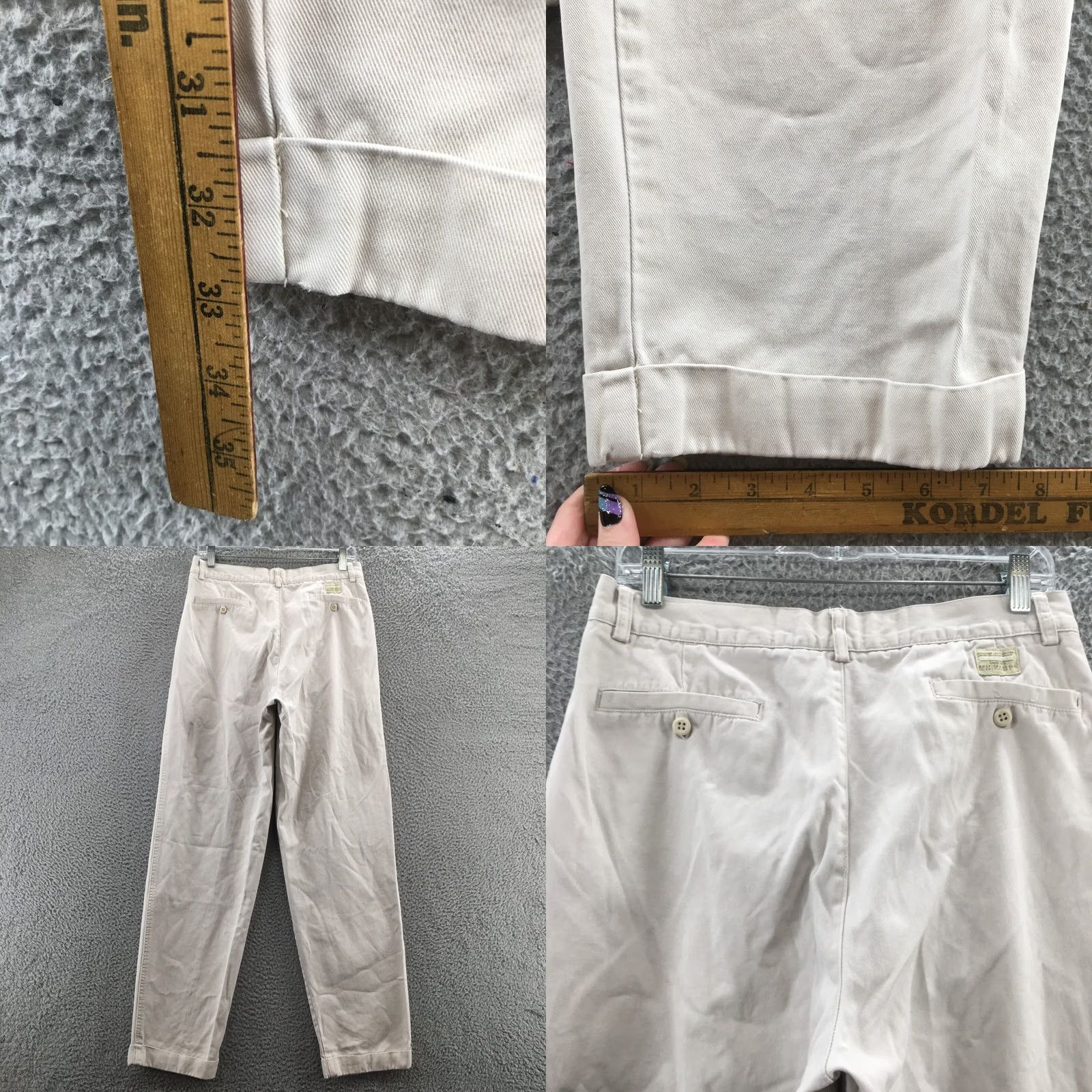 American Eagle Outfitters American Eagle Outfitters Pleated Khakis Pant Mens 33/34 Beige Regular 31x32.5 Pants Size US 33 - 8 Thumbnail