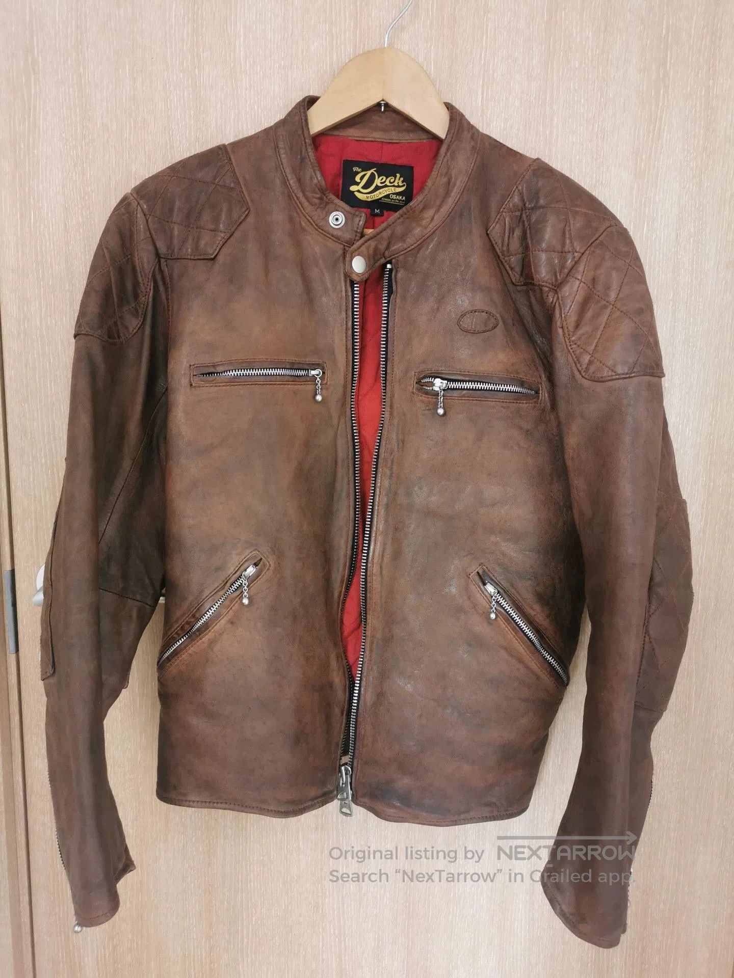 Vintage The Deck Motorcycle Leather Jacket. Size US M / EU 48-50 / 2 - 1 Thumbnail