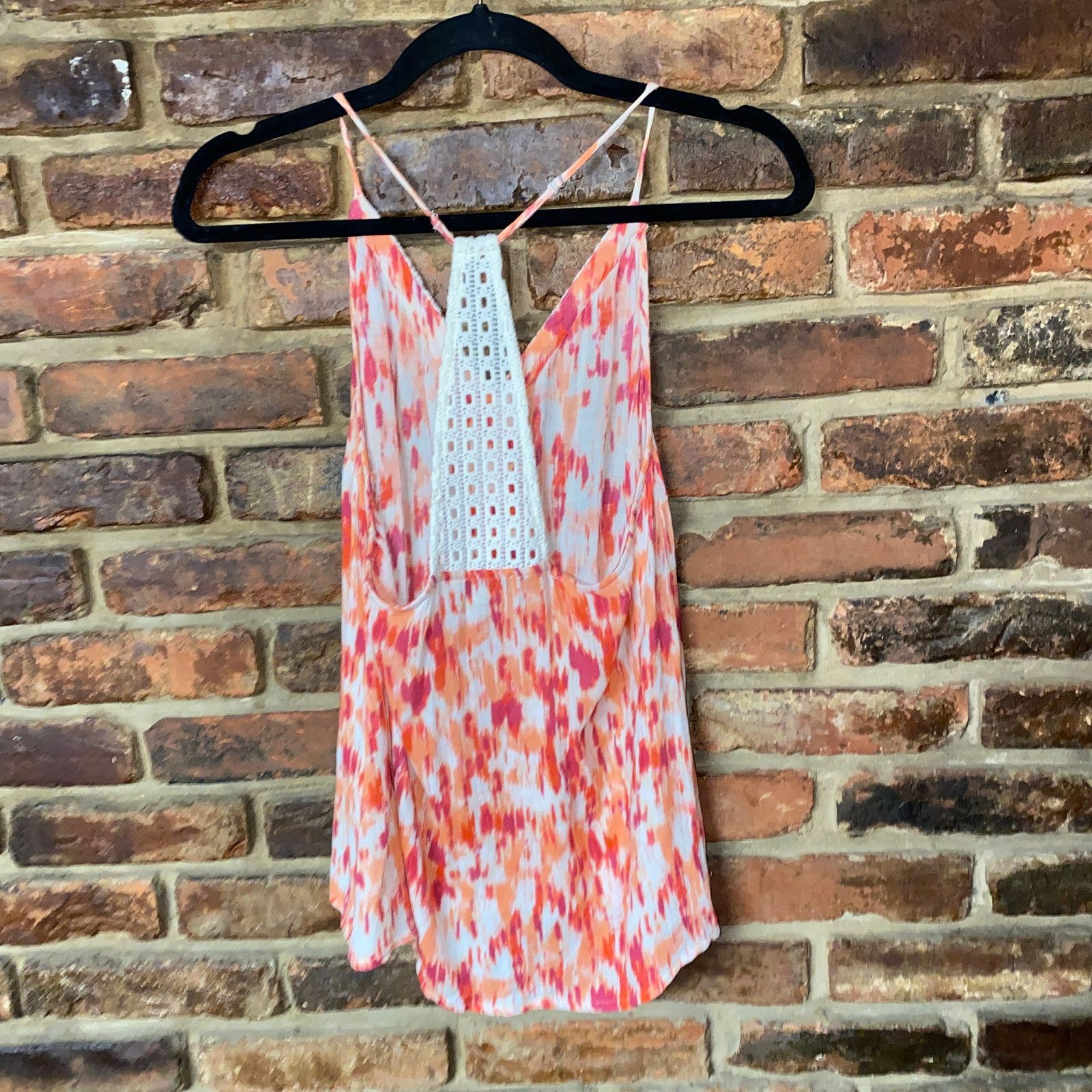 Lucky Brand Lucky Brand Ikat Crochet Back Racerback Tank Top Small Size S / US 4 / IT 40 - 7 Thumbnail