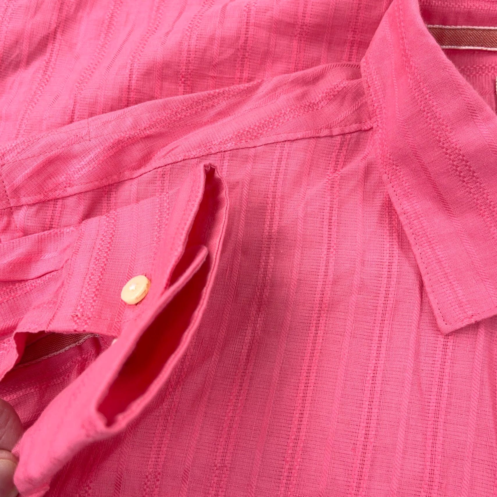 Tommy Bahama Tommy Bahama Shirt Men Large Pink Linen Button Up Relax Hawaiian Beach Camp Size US L / EU 52-54 / 3 - 7 Thumbnail