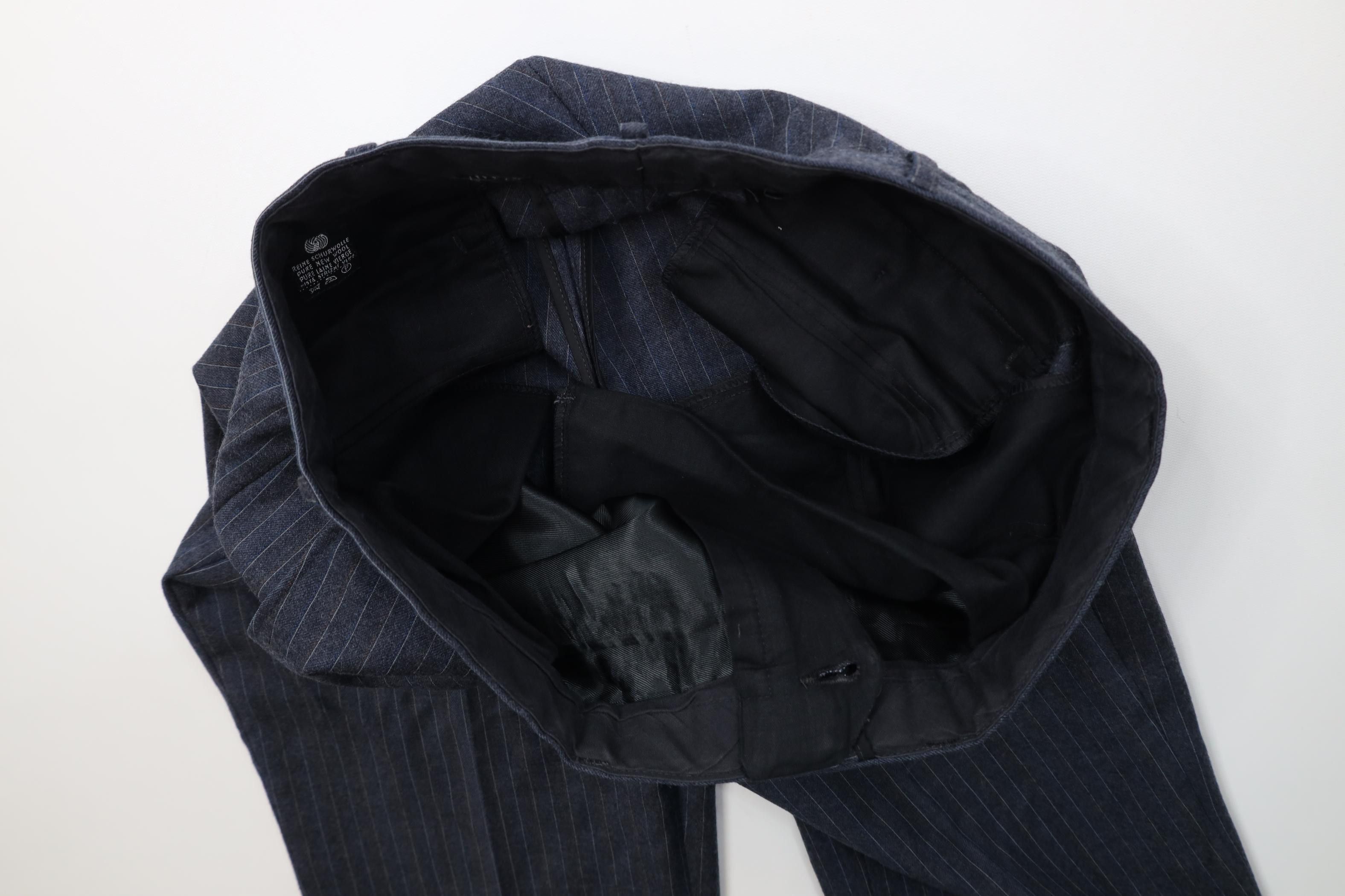 Vintage Vintage 70s Streetwear Wool Striped Wide Leg Chino Pants Size US 36 / EU 52 - 8 Thumbnail