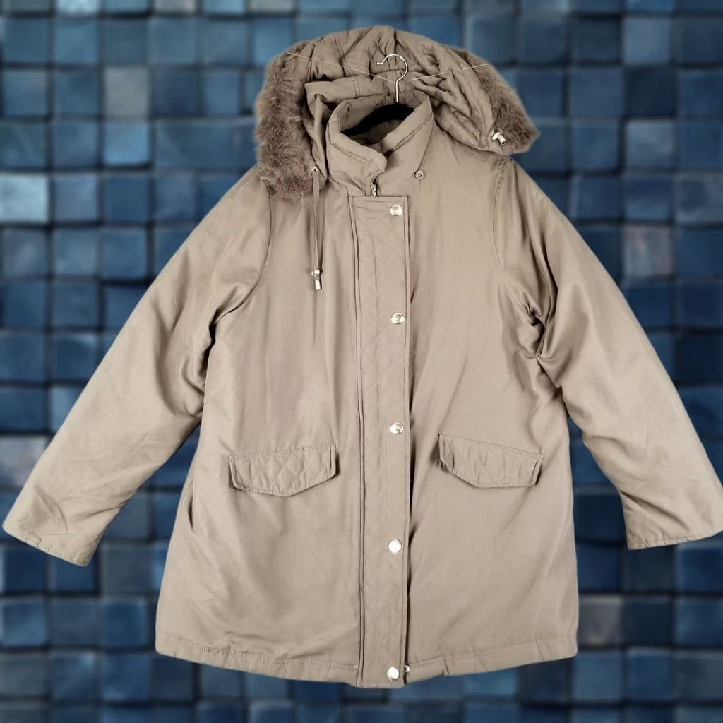Vintage Woman Within Arctic Parka Coat Parka Women Large 18-20 Brown Fur Trim Down Jacket Size L / US 10 / IT 46 - 1 Thumbnail