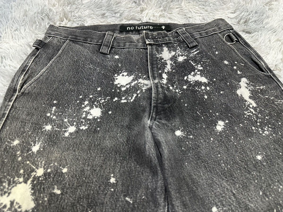 No Future 🔥Sick Y2K No Future Bondage Denim Distressed Punk Size US 32 / EU 48 - 10 Thumbnail
