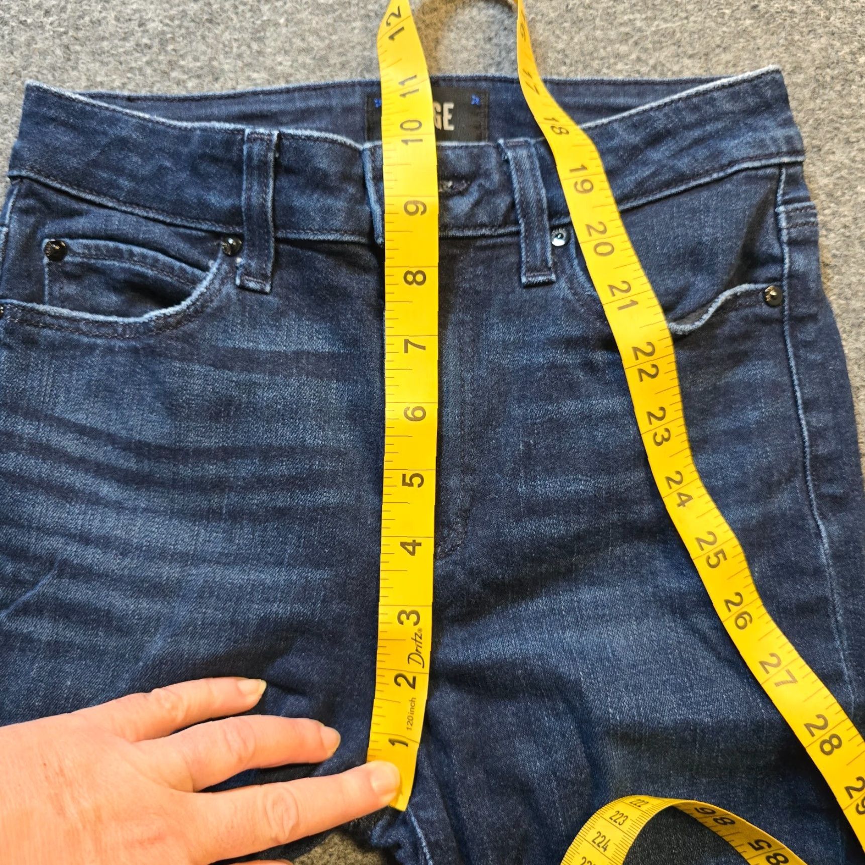 Paige Paige Jeans Womens Size 25 Blue Hoxton Slim Distressed Raw Hem Split Seam Casual Jeans Slim Blue Paige Womens Size 25 Distressed Size 42" / US 20 - 7 Thumbnail