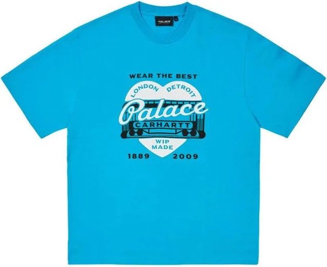 Carhartt Wip × Palace Palace x Carhartt WIP Heart Logo T-Shirt Safety Blue XL Size US XL / EU 56 / 4 - 1 Thumbnail