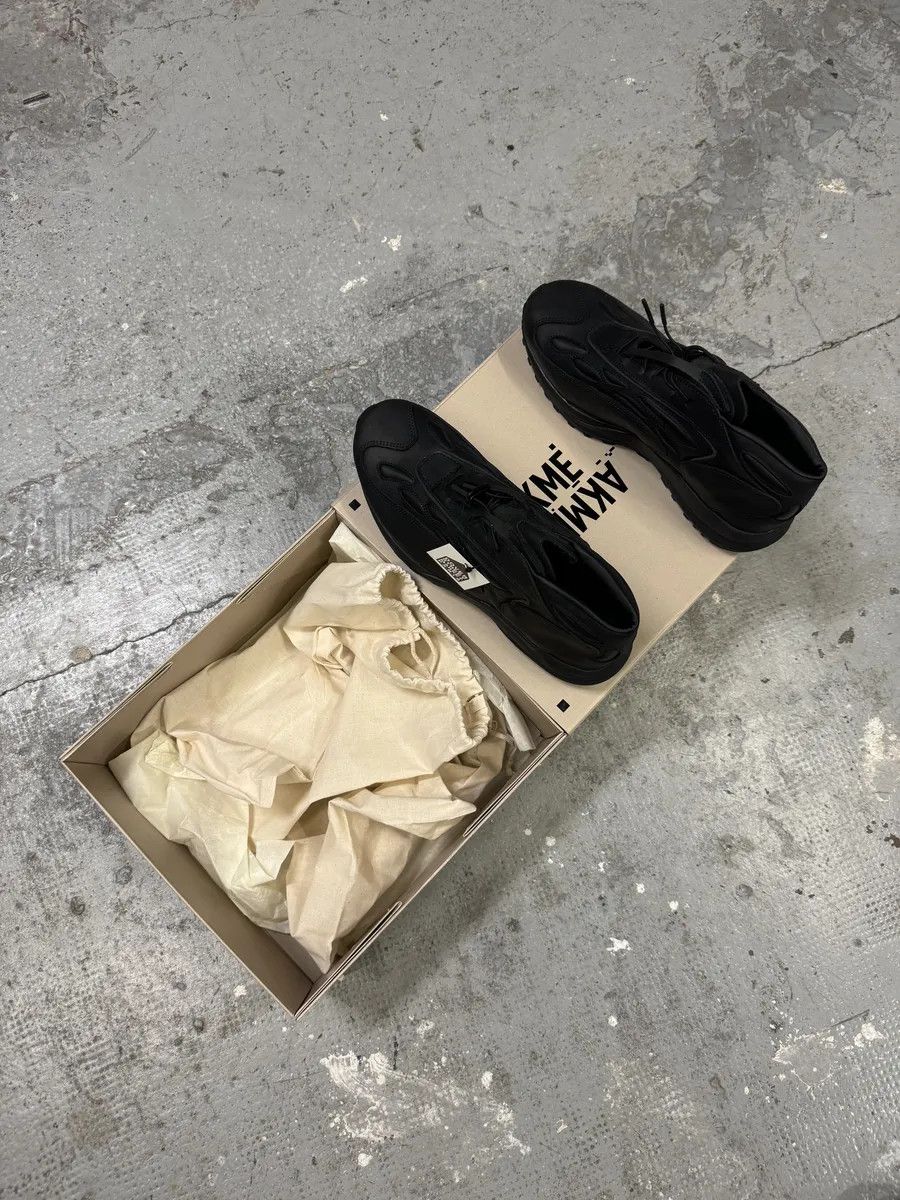 Acne Studios Acne Studios Black Akme Military Vibram Horse Leather Sneakers Size US 11 / EU 44 - 8 Thumbnail