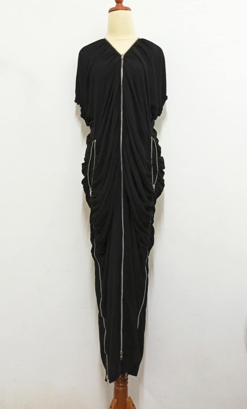 Limi Feu 🔥LIMI FEU RAYON&SILK BLACK ZIPPER MAXI DRESS Size S / US 4 / IT 40 - 2 Thumbnail