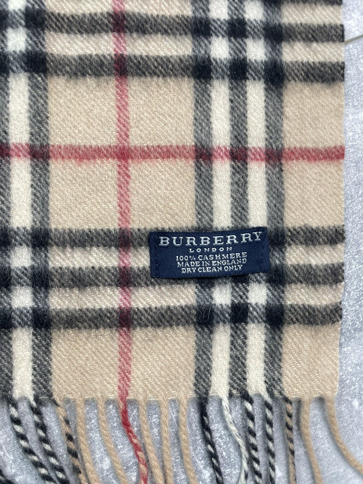 Burberry Burberry Cashmere Scarf Check Vintage Size ONE SIZE - 3 Thumbnail