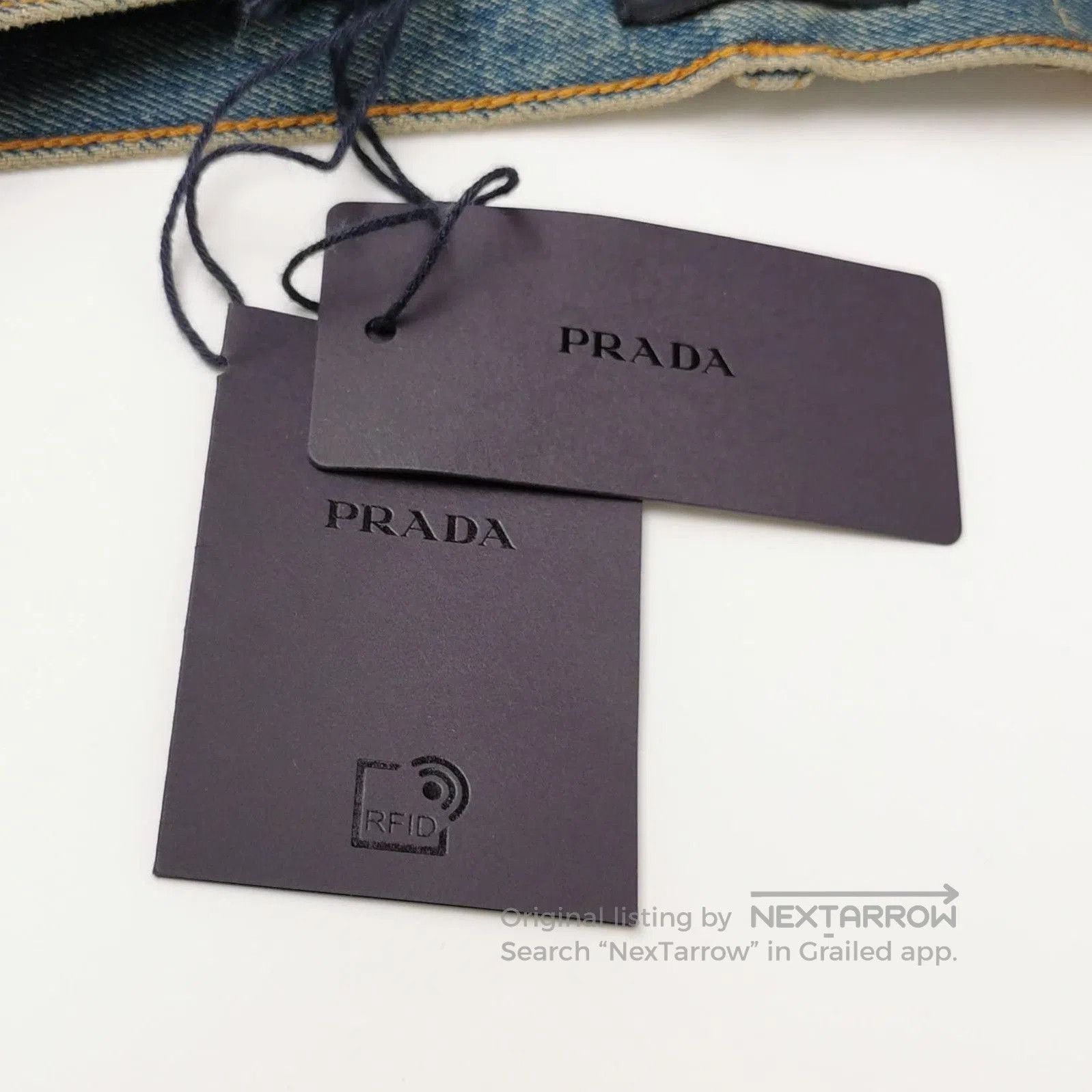 Prada Prada Cotton Triangle Logo Denim Pants . Size 28" / US 6 / IT 42 - 4 Thumbnail