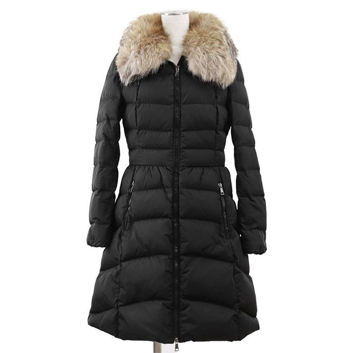 Moncler Moncler Moncler HIRONDELLE Blue Frost Fox Nylon Down Coat Textile Outerwear DUTY FREE for USA Size ONE SIZE - 1 Thumbnail