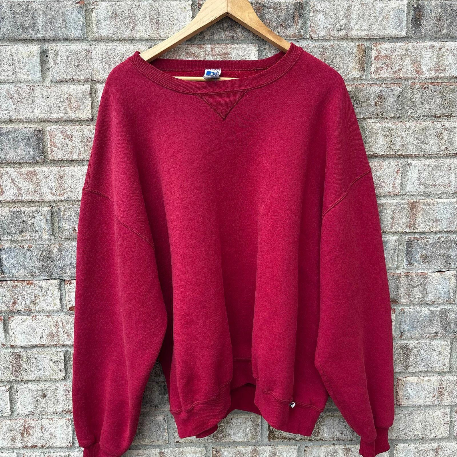 Russell Athletic Vintage red Russell Sweatshirt crewneck Size US XL / EU 56 / 4 - 1 Thumbnail