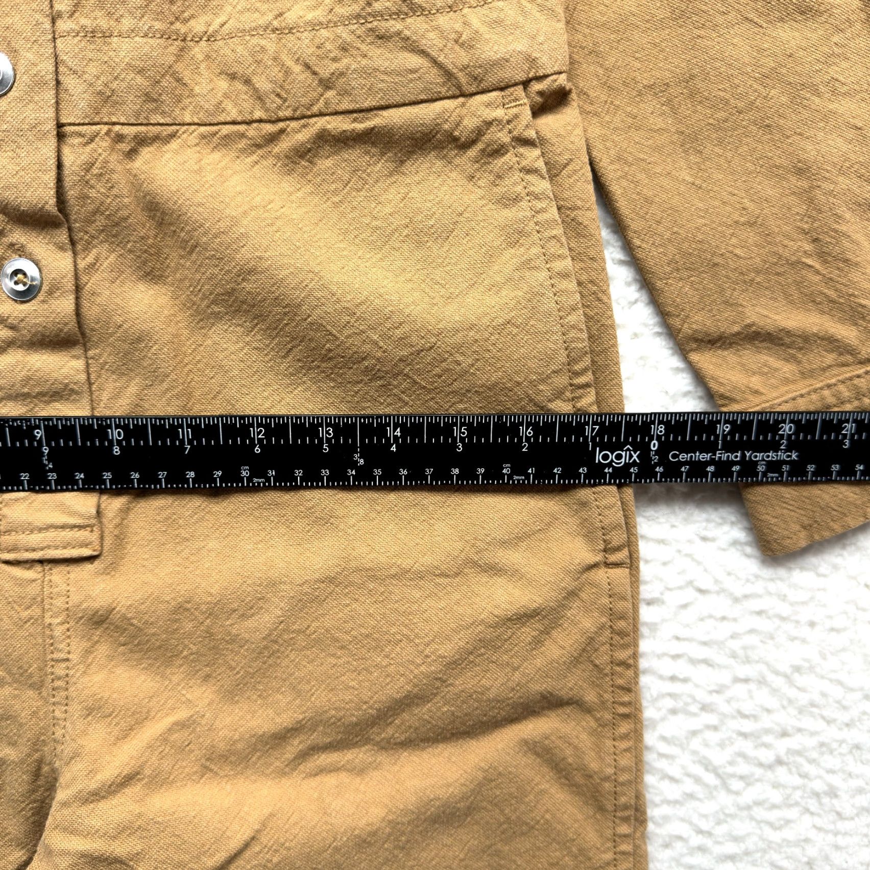 Everlane Everlane Coverall Jumpsuit One-Piece Long Sleeve Mock Neck XXS Beige Organic Cotton Canvas Women Regular Tight-Fit NWT Size 24" / US 00 / IT 34 - 7 Thumbnail
