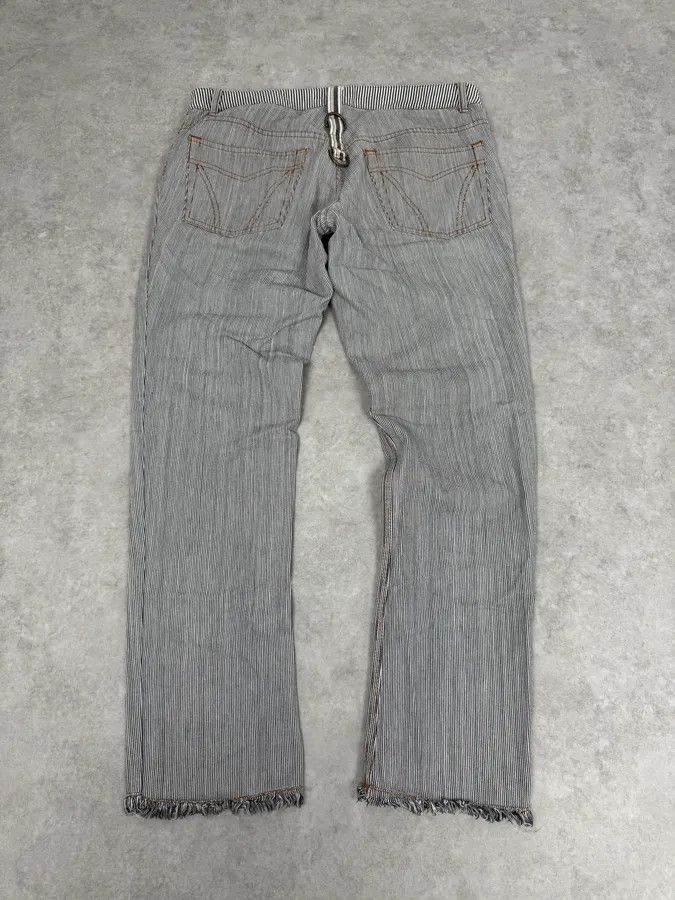 Roberto Cavalli FW2002 Roberto Cavalli Stripes White & Blue Pants Size US 30 / EU 46 - 7 Thumbnail