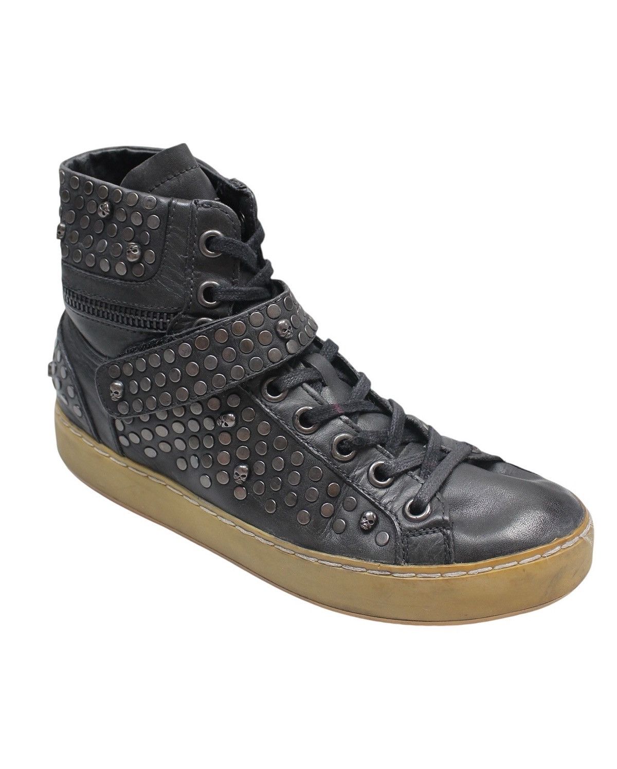 ASH 2015 ASH LIMITED SKULL & TACK STUDDED HIGH TOP SNEAKERS Size US 7 / EU 40 - 4 Thumbnail
